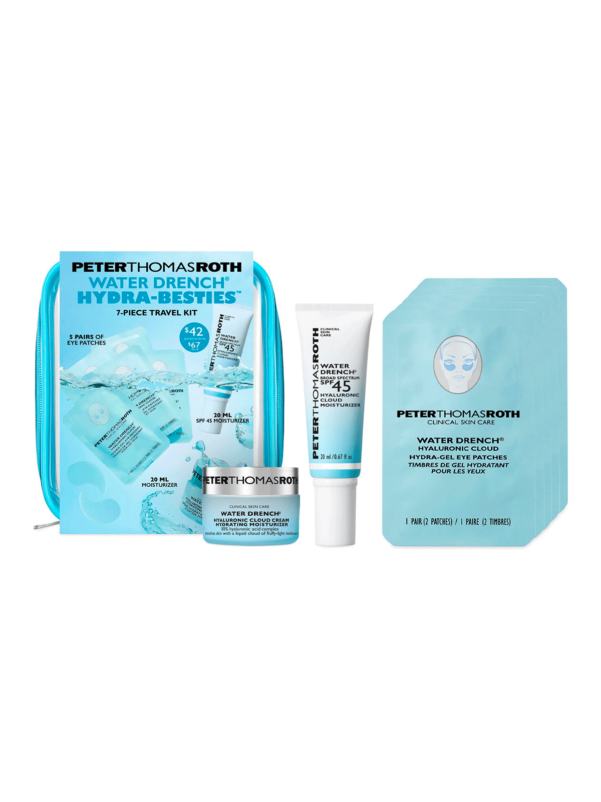 Набор Peter Thomas Roth Water Drench Hydra Besties 7-Piece Travel Kit