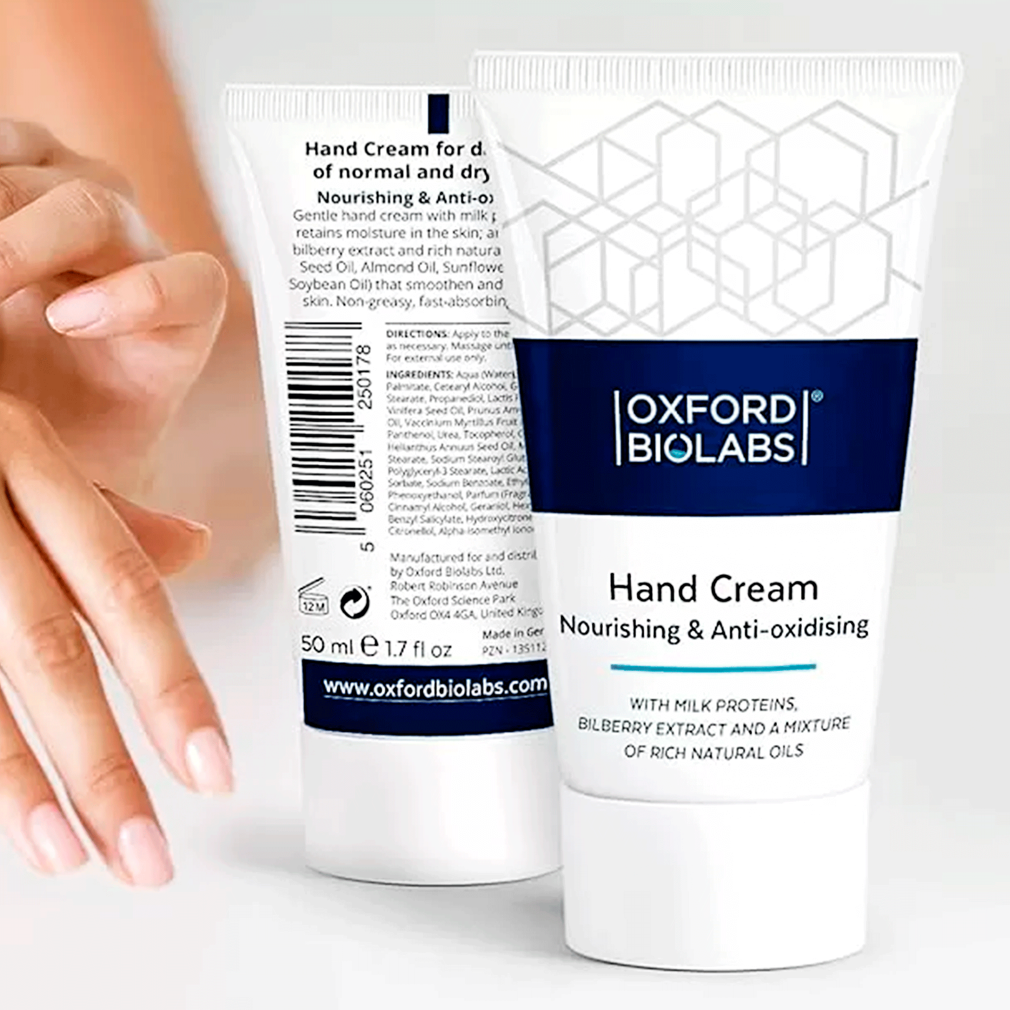Питательный антиоксидантный крем для рук Oxford Biolabs Hand Cream
