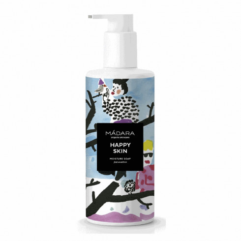 Увлажняющее мыло для тела и рук с ароматом малины и ванили Madara Happy Skin Moisture Soap