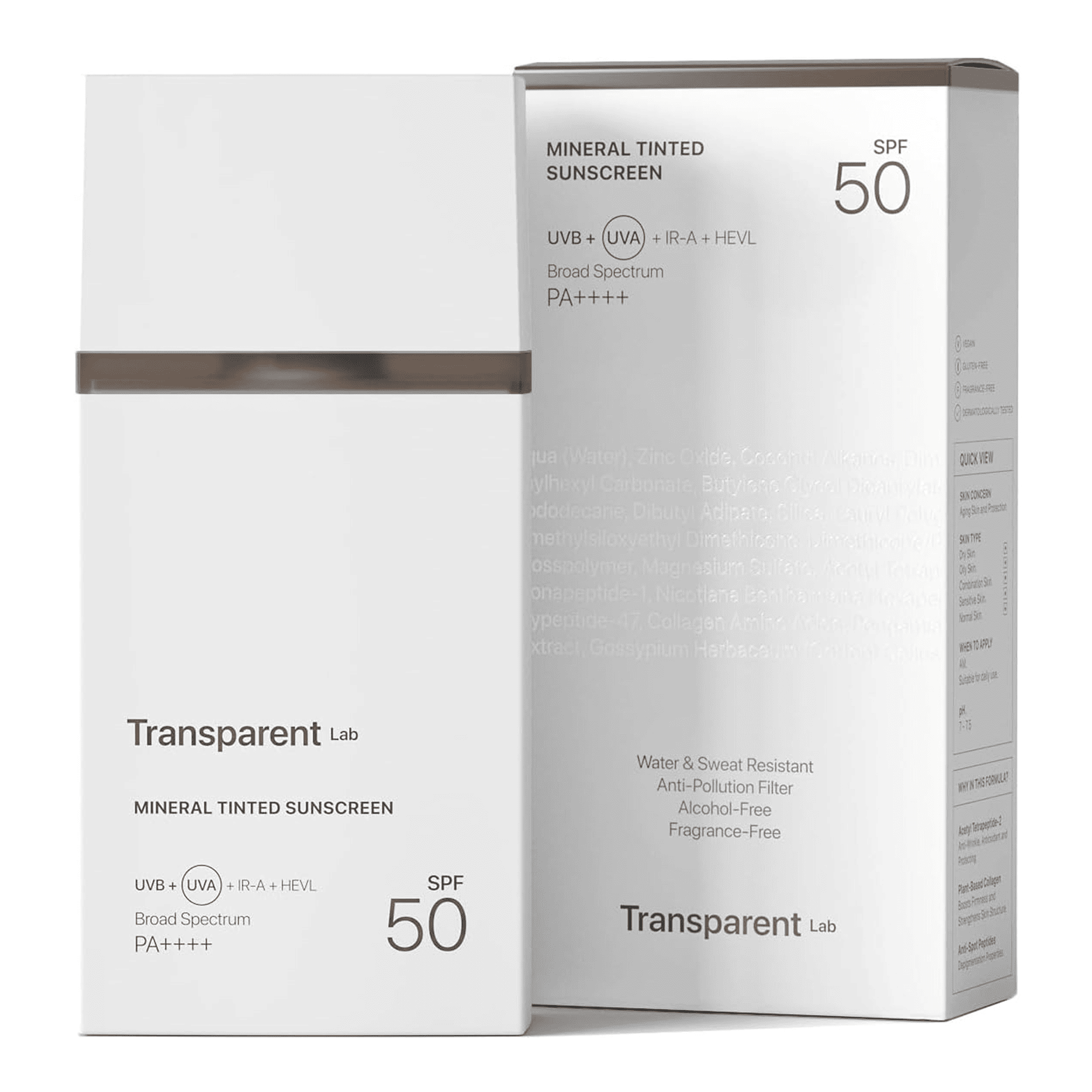 Минеральный солнцезащитный крем з тоном Transparent Lab Mineral Tinted Sunscreen Spf50