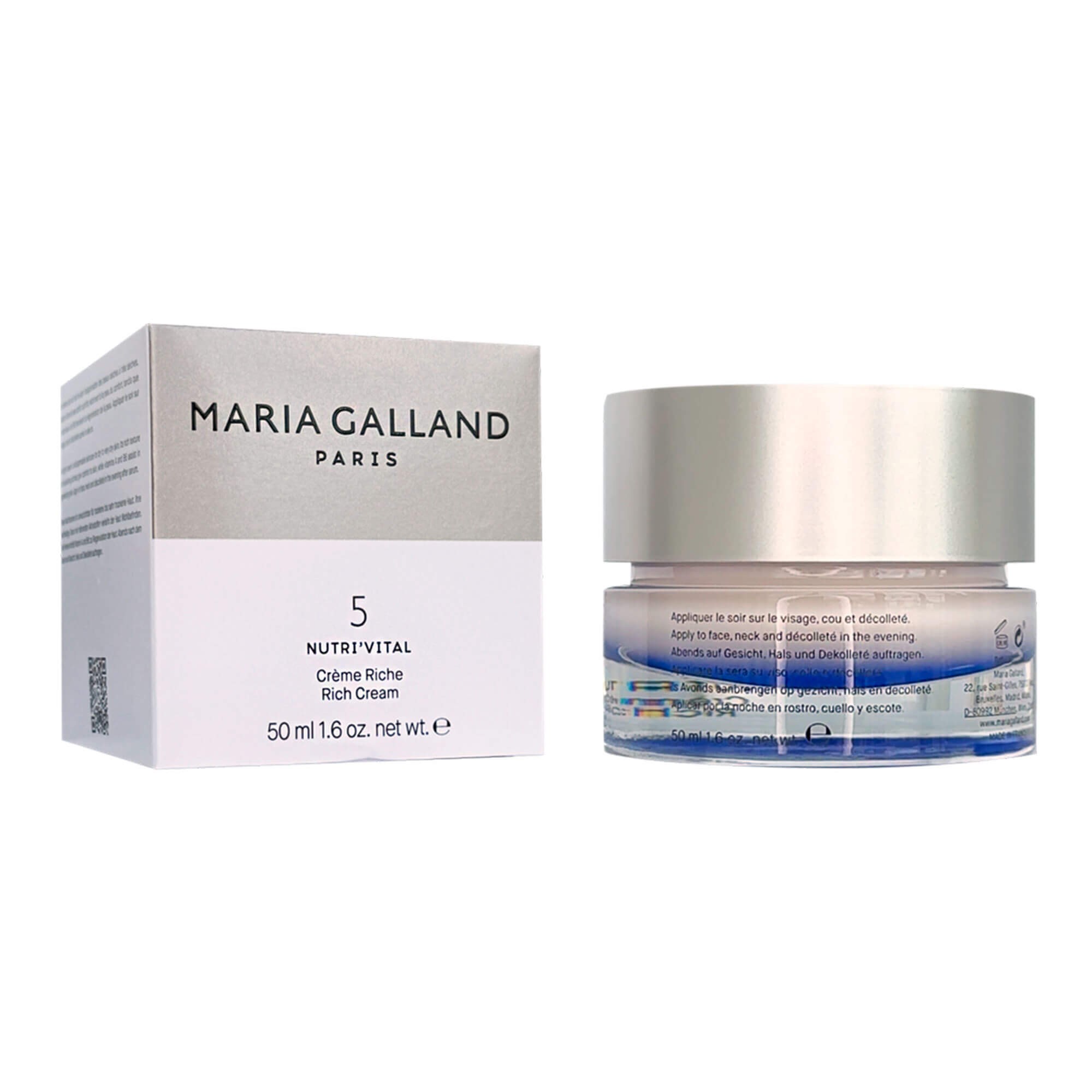 Нічний живильний крем з ретинолом Maria Galland 5 Nutri'vital Rich Cream