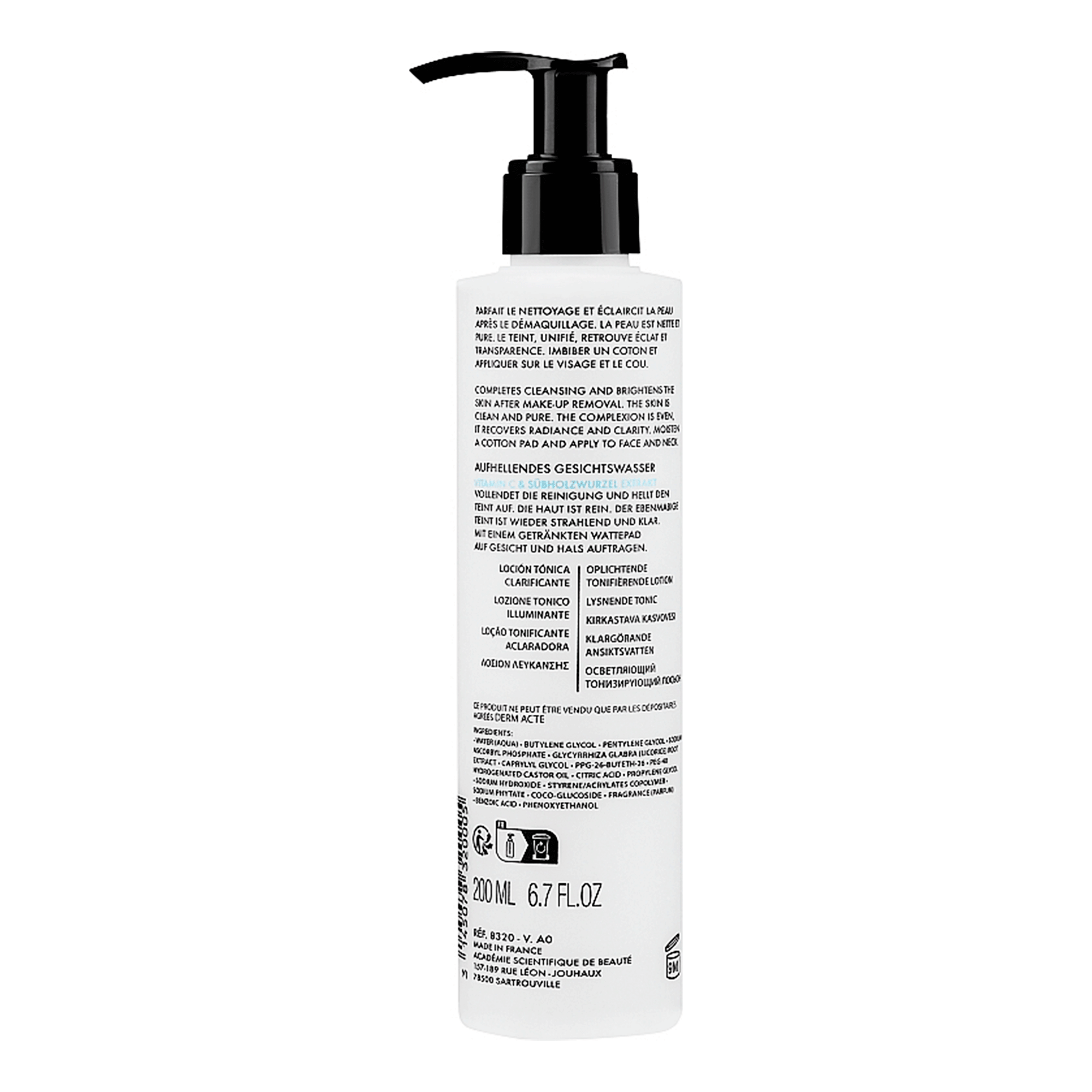 Осветляющий тоник Academie White Derm Acte Brightening Toner