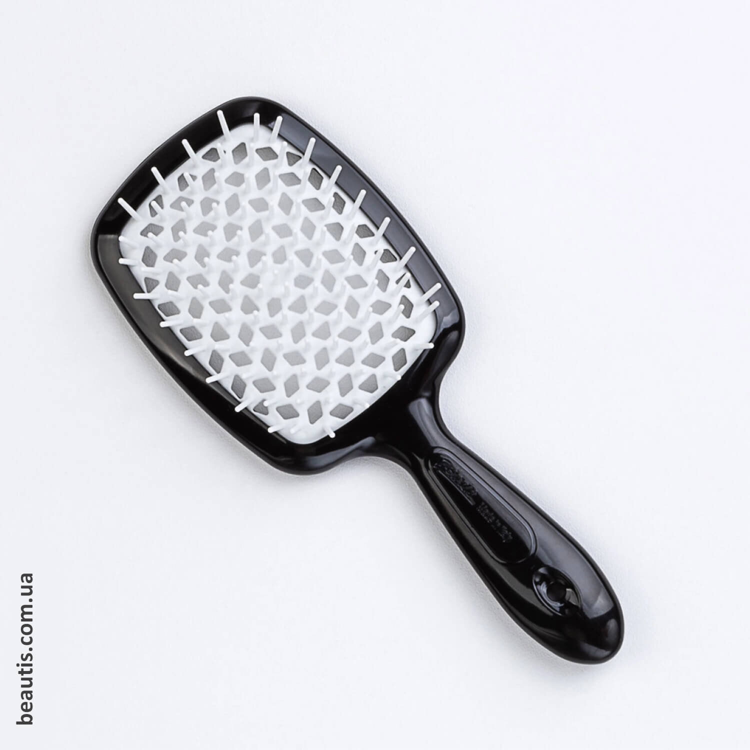 Расческа черная с белым Janeke Superbrush Black & White