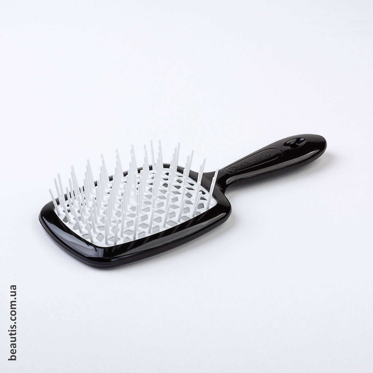 Расческа черная с белым Janeke Superbrush Black & White