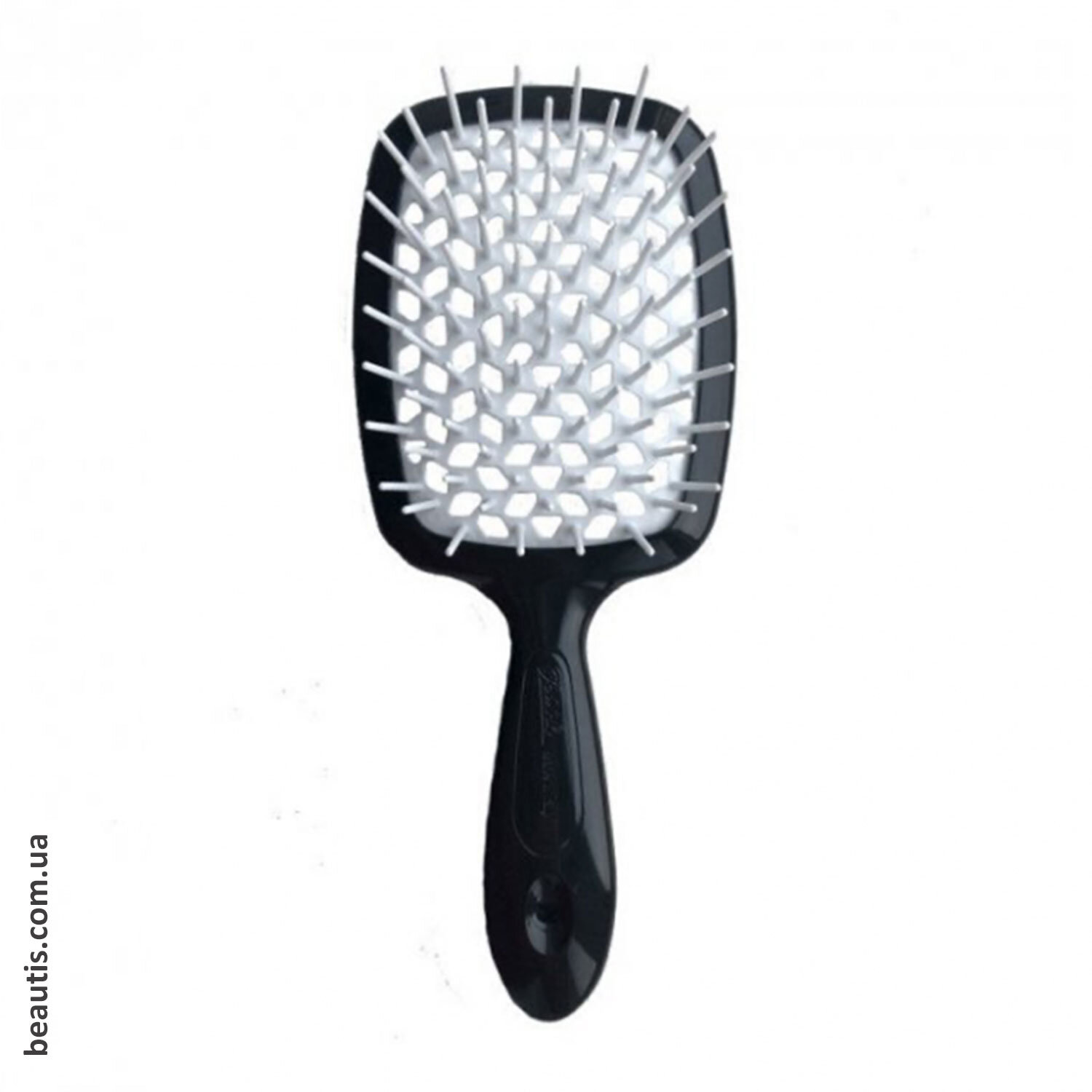 Расческа черная с белым Janeke Superbrush Black & White