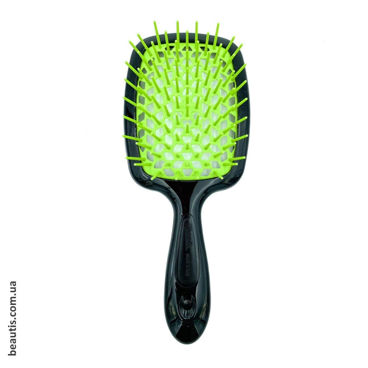 Гребінець чорний з зеленим Janeke Superbrush Standart Black Green 
