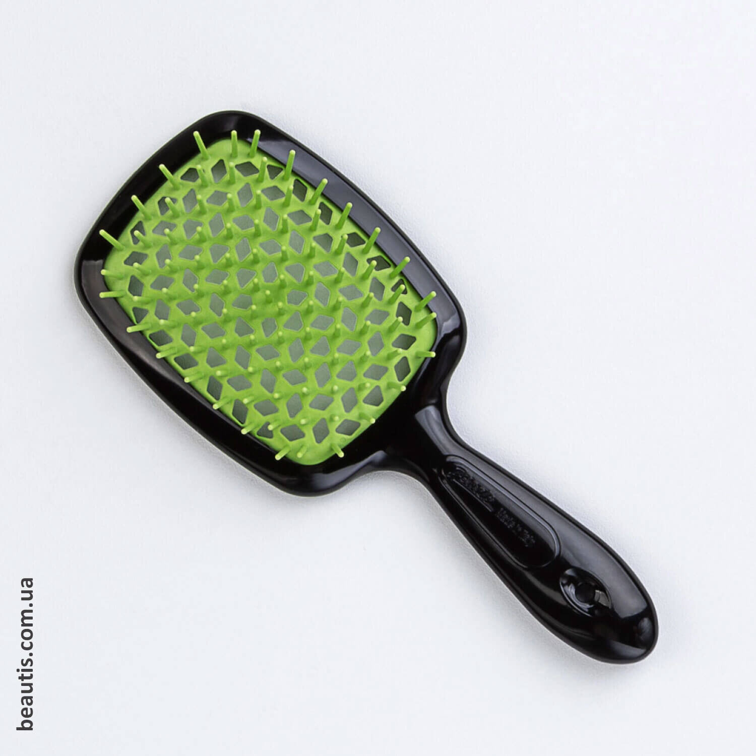 Гребінець чорний з зеленим Janeke Superbrush Standart Black Green 