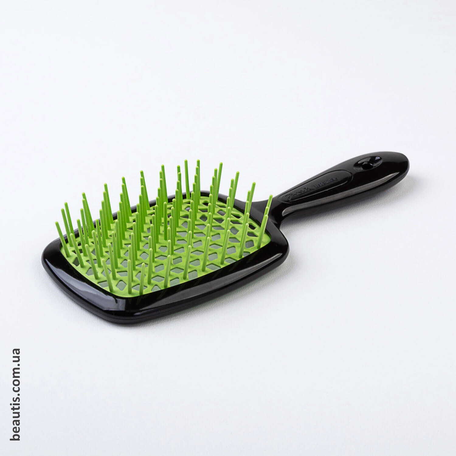 Гребінець чорний з зеленим Janeke Superbrush Standart Black Green 