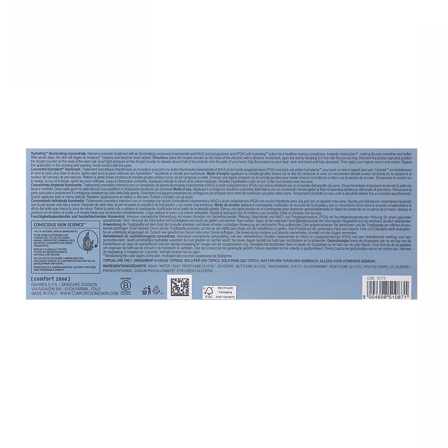 Comfort Zone Hydramemory Hydra Glow Ampoule купить