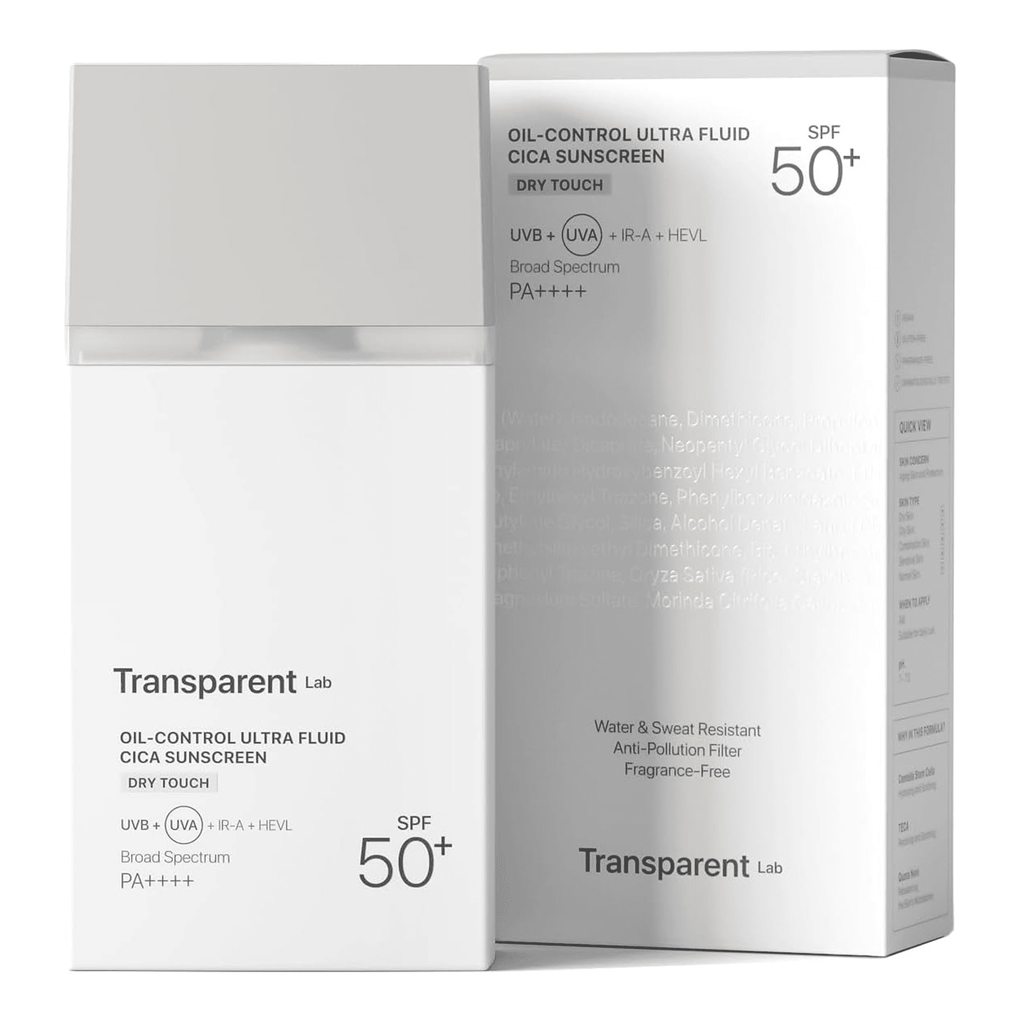 Солнцезащитный крем с цинтелой для контроля жирности кожи Transparent Lab Oil-control Ultra Fluid Cica Sunscreen Spf50