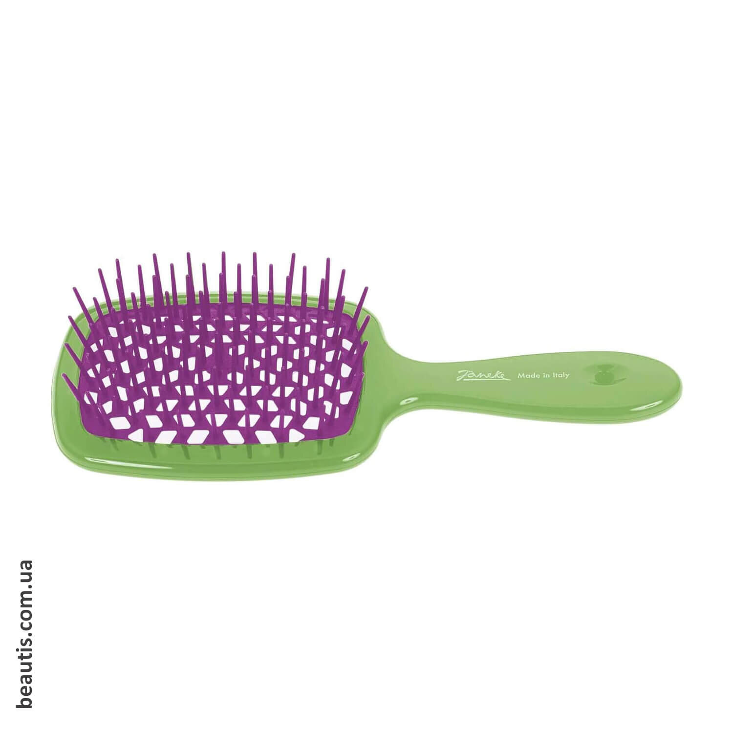 Гребінець салатовий сфіолетовий Janeke Superbrush Standart Light green Violet
