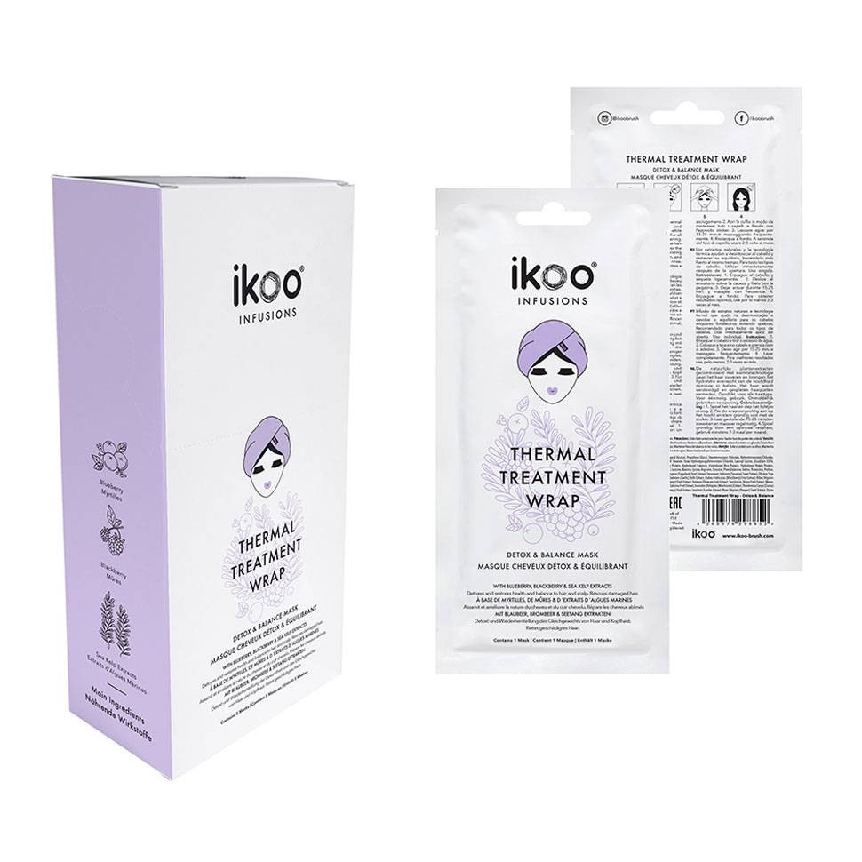 Маска-шапочка для фарбованого волосся Ikoo Thermal Treatment Wrap Detox and Balance