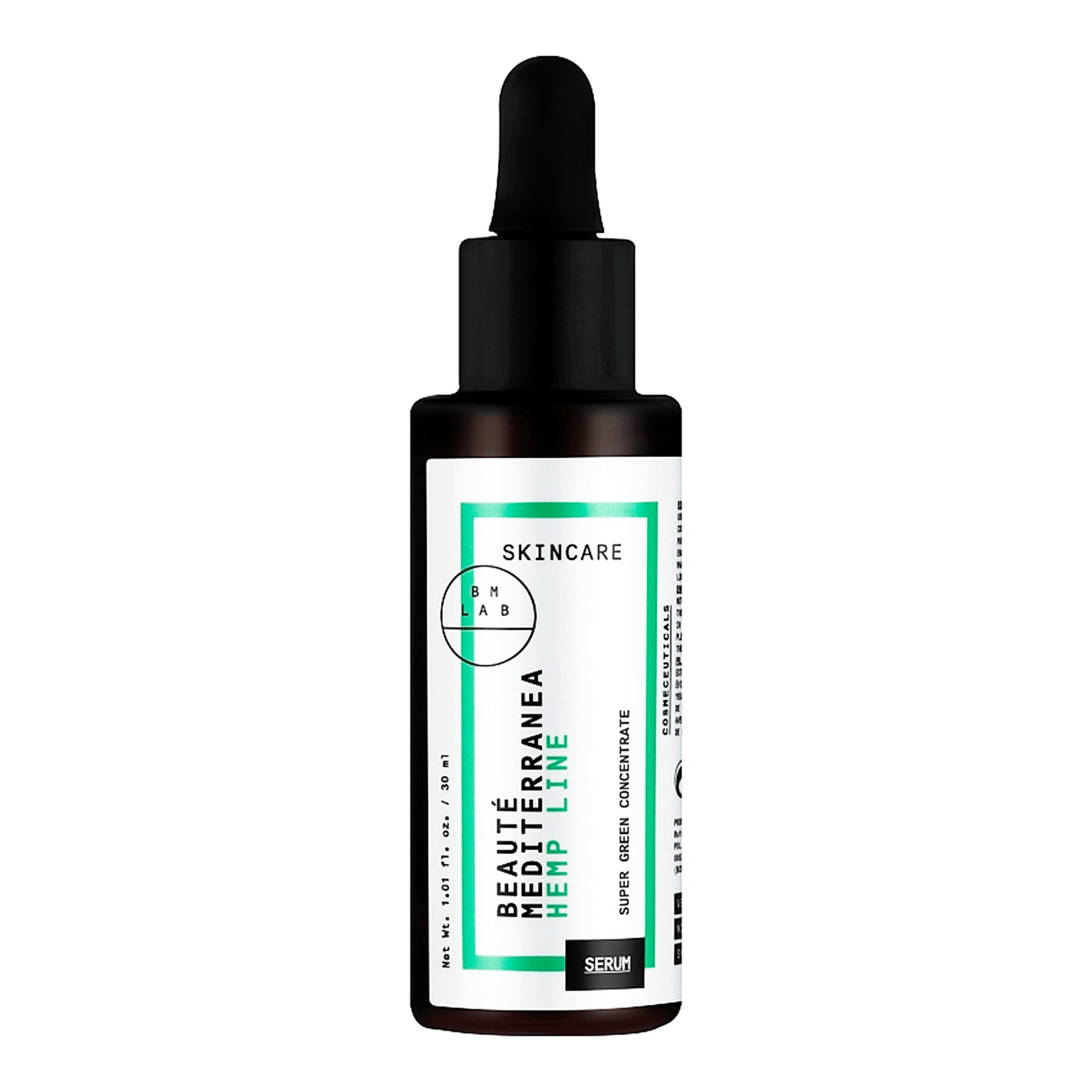 Сироватка-концентрат для обличчя з олією насіння конопель Beaute Mediterranea Hemp Line Super Green Concentrate