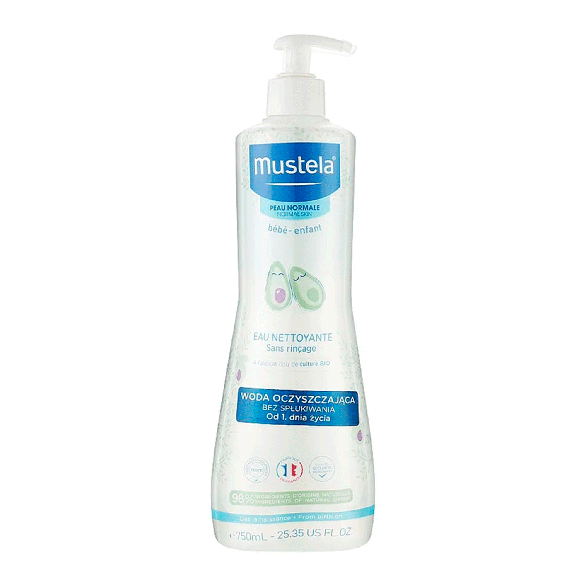Мицеллярная вода для очищения нормальной кожи Mustela No-Rinse Cleansing Water