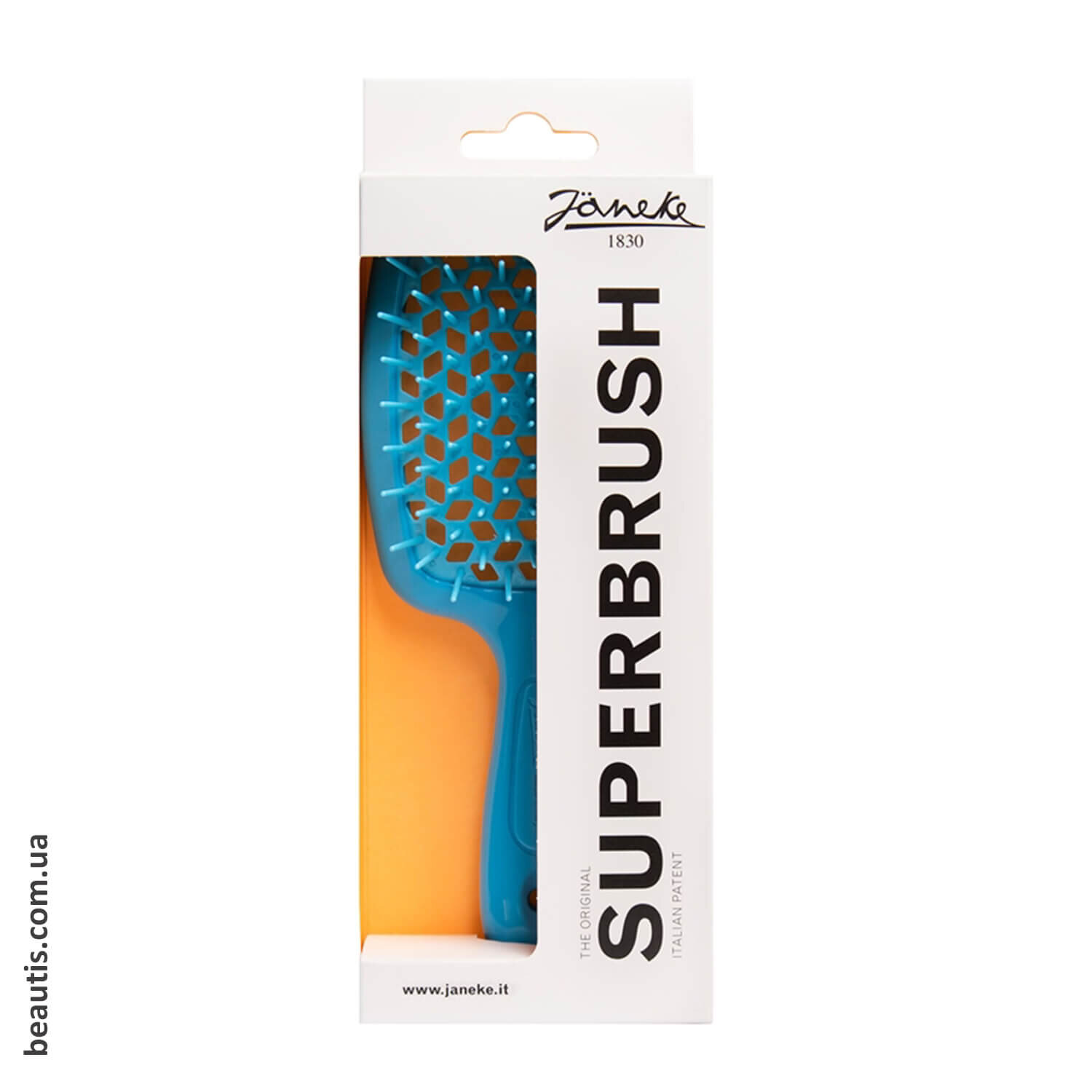 Маленькая расческа неоновый синий Janeke Superbrush Small Turchese Fluorescente