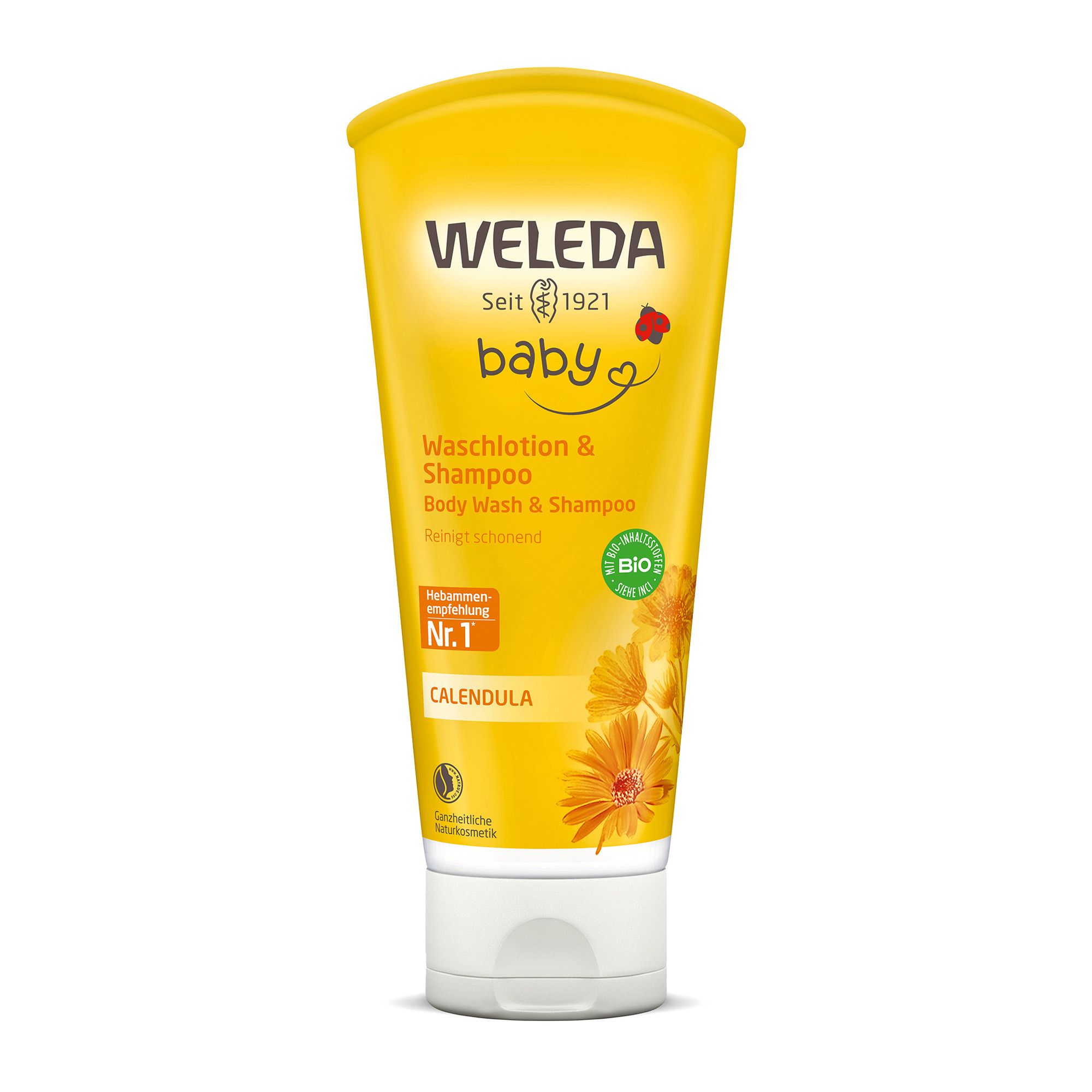 Weleda Calendula Waschlotion & Shampoo - Дитячий шампунь-гель для волосся та тіла Календула