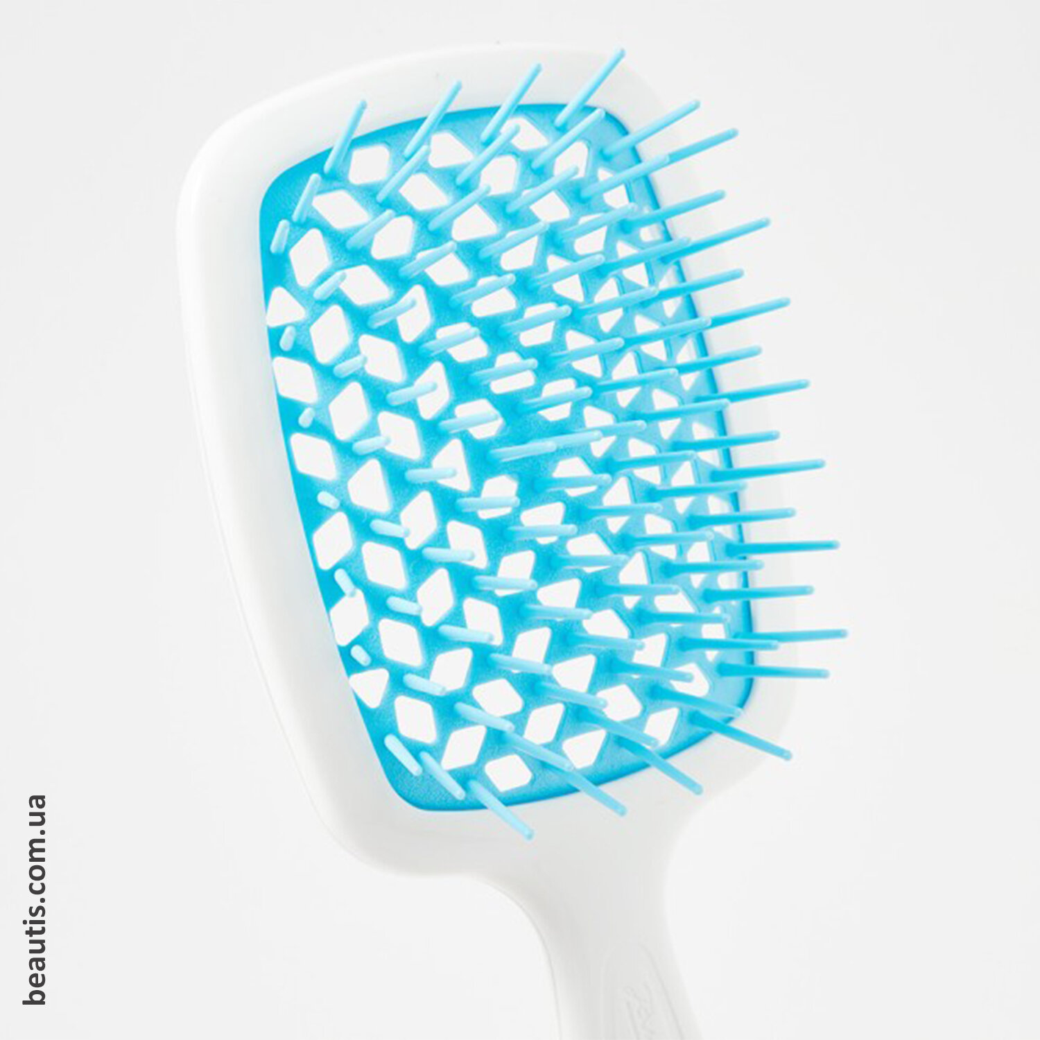 Гребінець білий з блакитним Janeke Superbrush Standart White & Blue