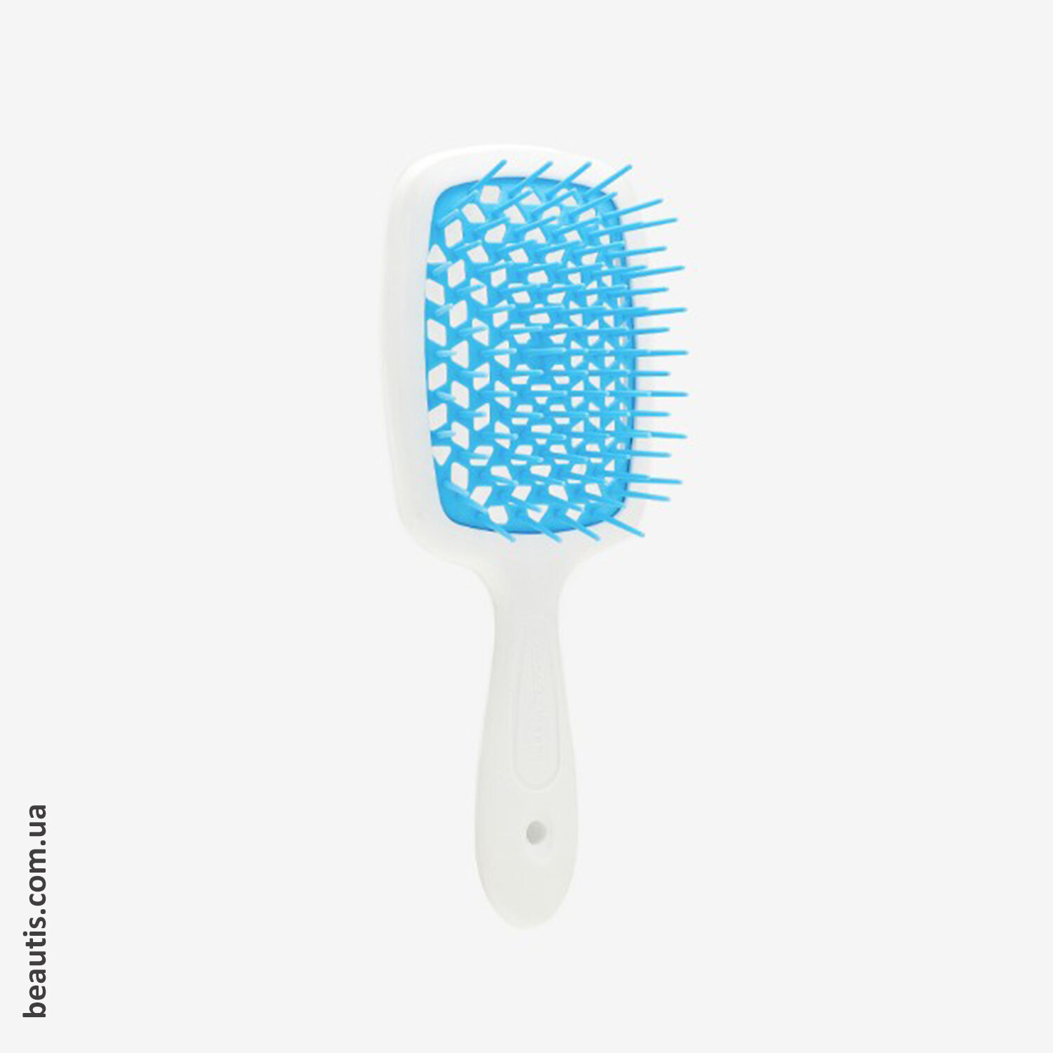 Гребінець білий з блакитним Janeke Superbrush Standart White & Blue