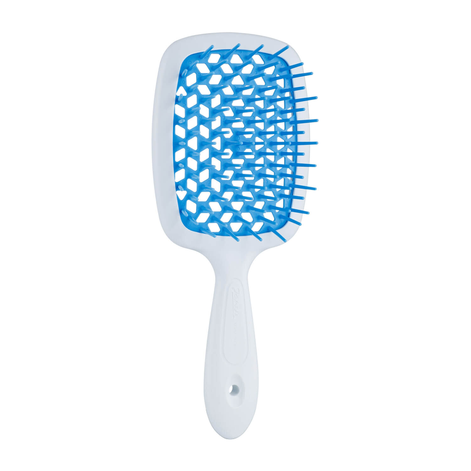 Гребінець білий з блакитним Janeke Superbrush Standart White & Blue