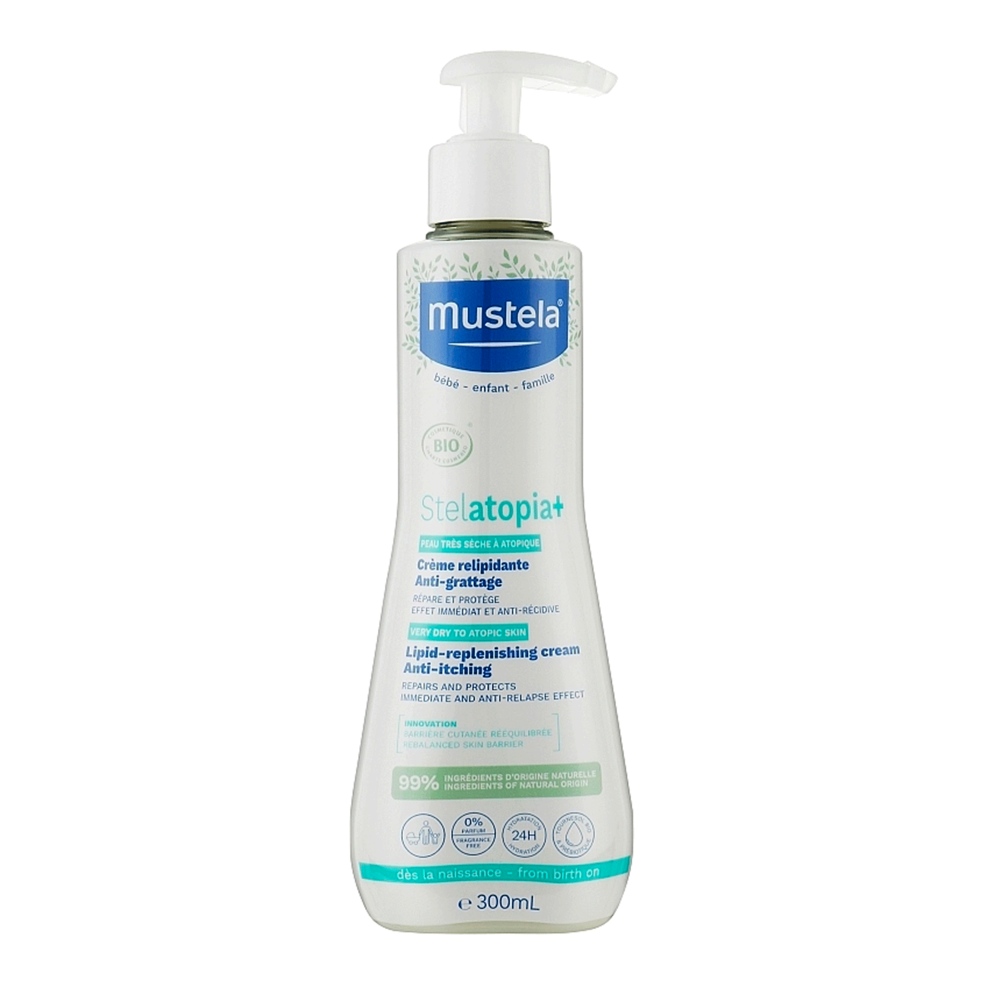 Смягчающий крем для сухой и атопической кожи Mustela Stelatopia+ Lipid Replenishing Cream