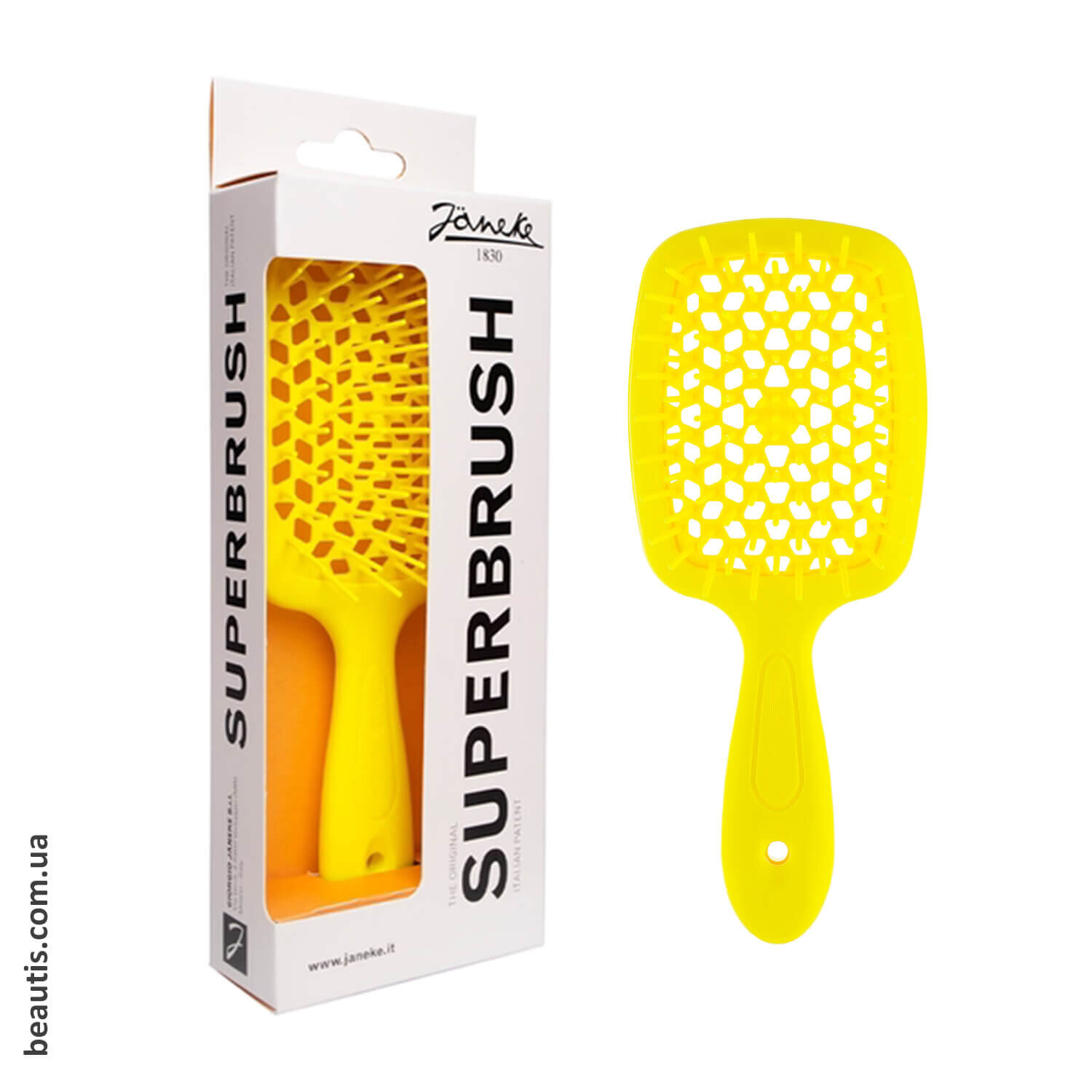 Гребінець жовтий Janeke Superbrush Standart Giallo