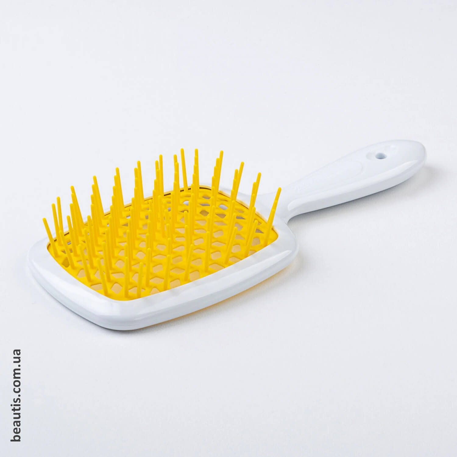 Гребінець білий з жовтим Janeke Superbrush Standart White & Yellow