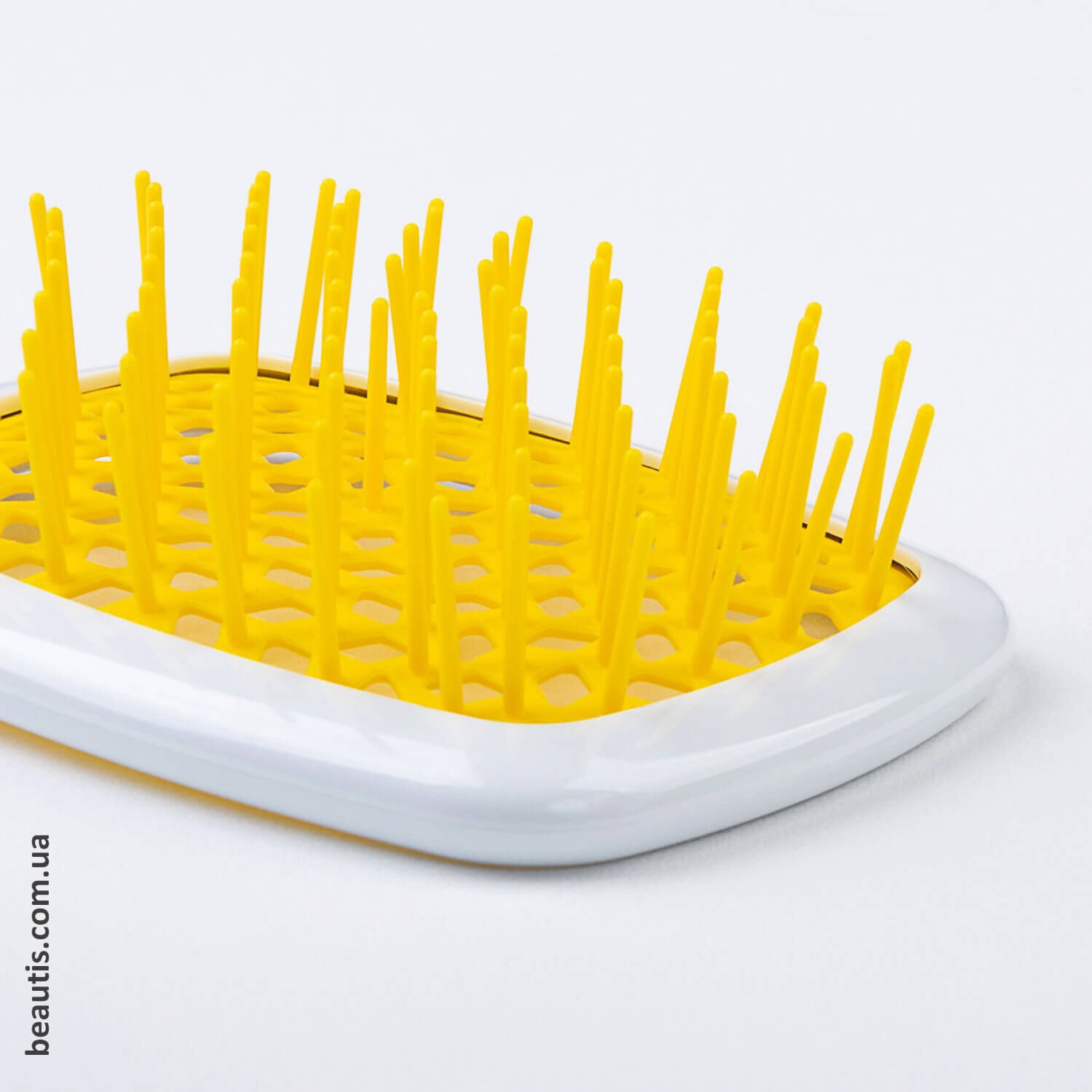 Гребінець білий з жовтим Janeke Superbrush Standart White & Yellow