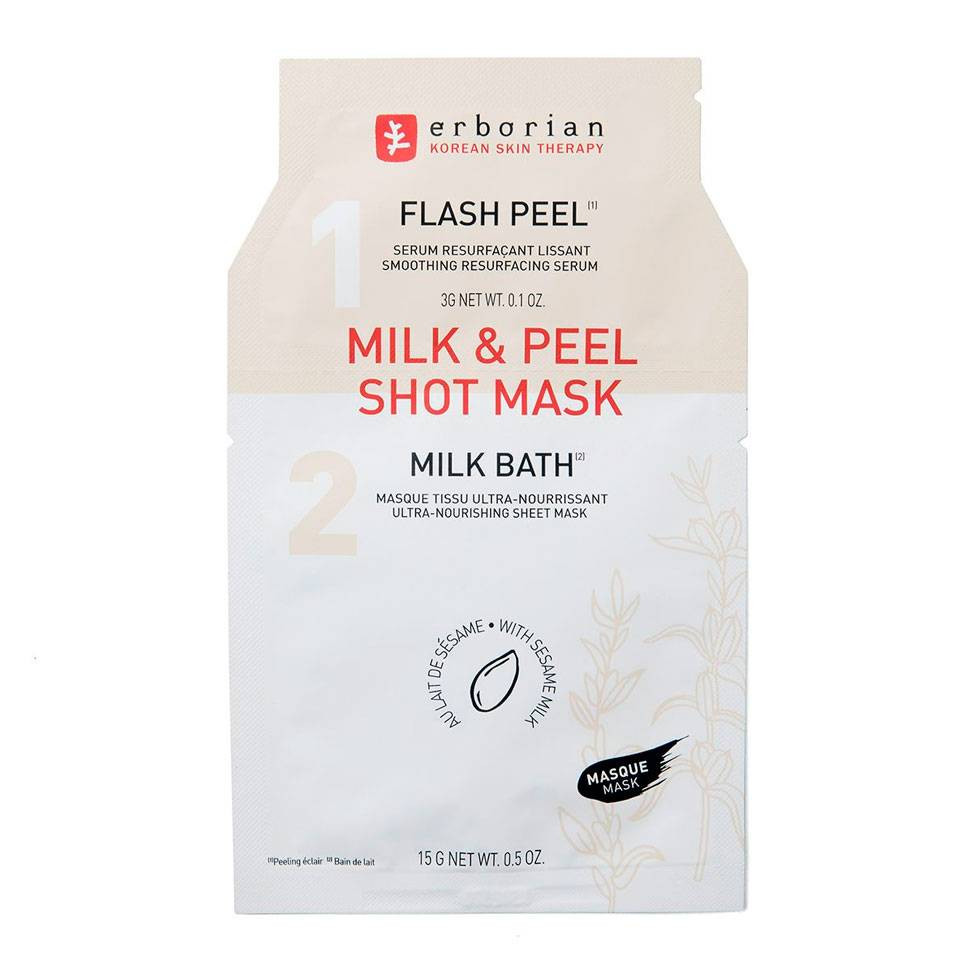 Erborian Milk and Peel Shot Mask - Тканевая маска Кунжутное молоко