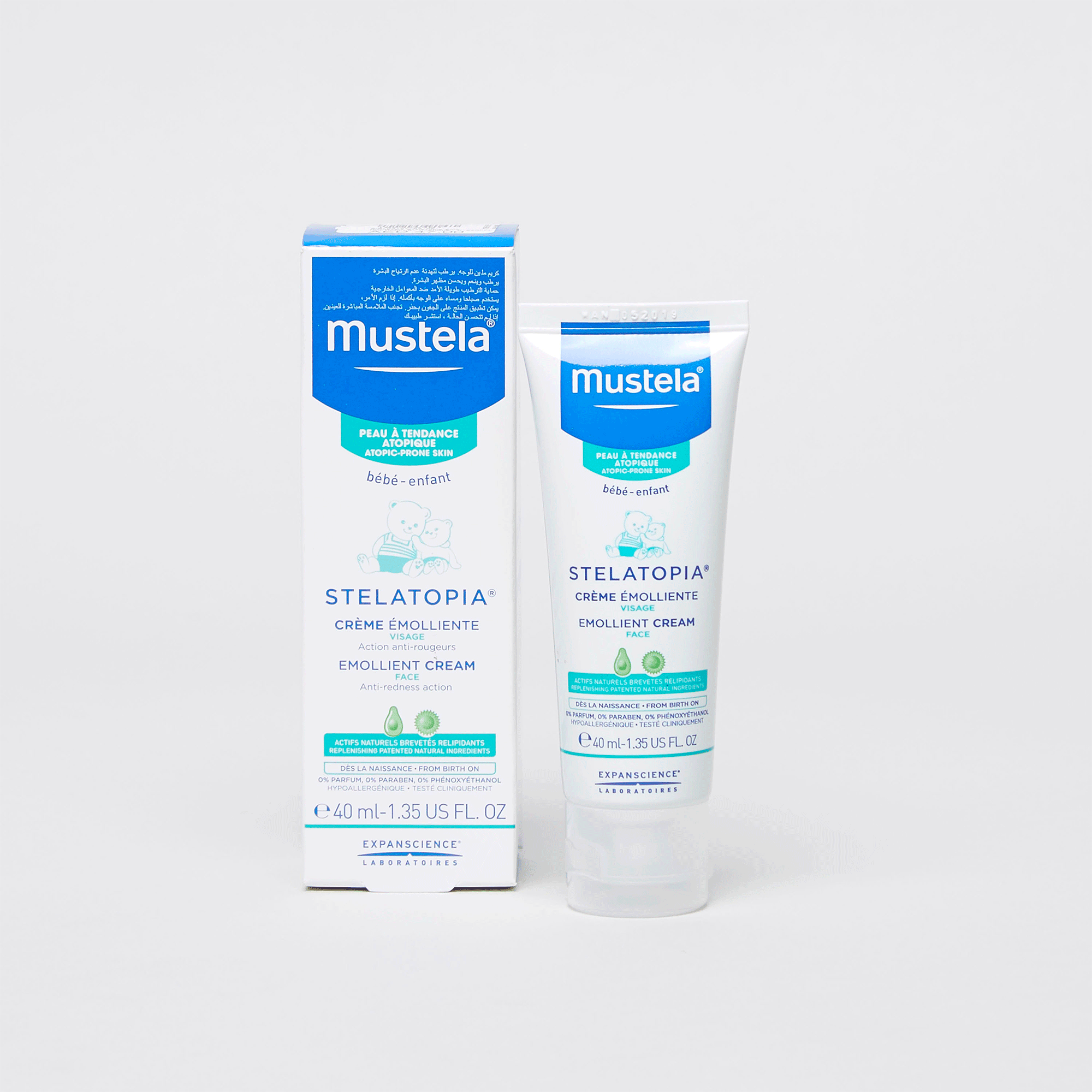Смягчающий крем для сухой и атопической кожи лица Mustela Stelatopia Emollient Cream