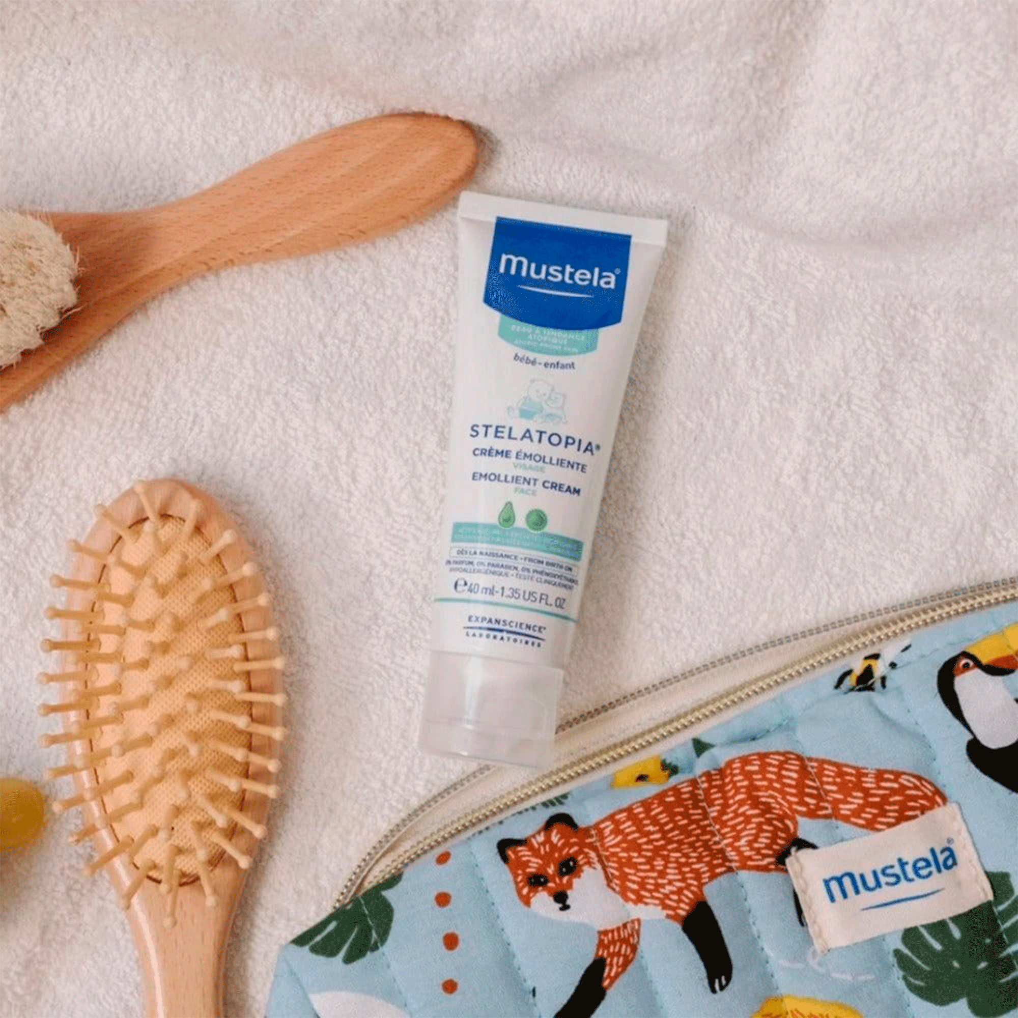 Смягчающий крем для сухой и атопической кожи лица Mustela Stelatopia Emollient Cream