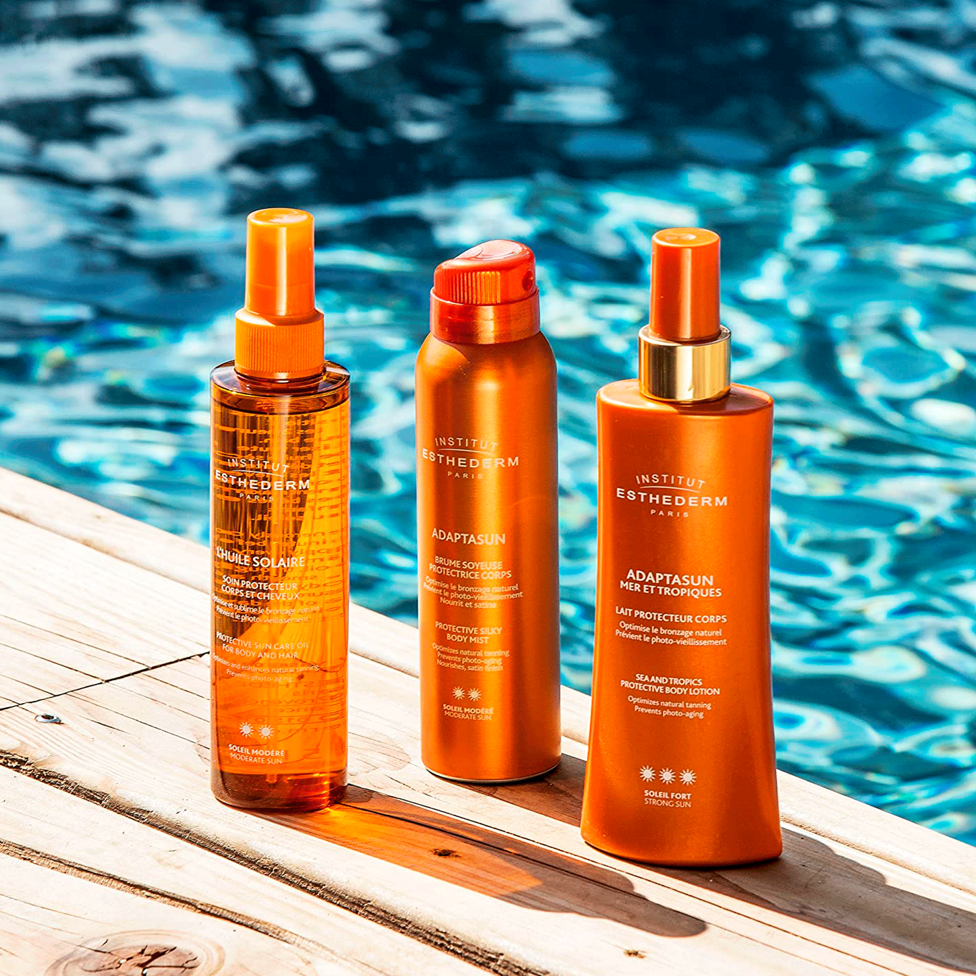 Спрей для тела Adaptasun Institut Esthederm Milky Spray Moderate Sun