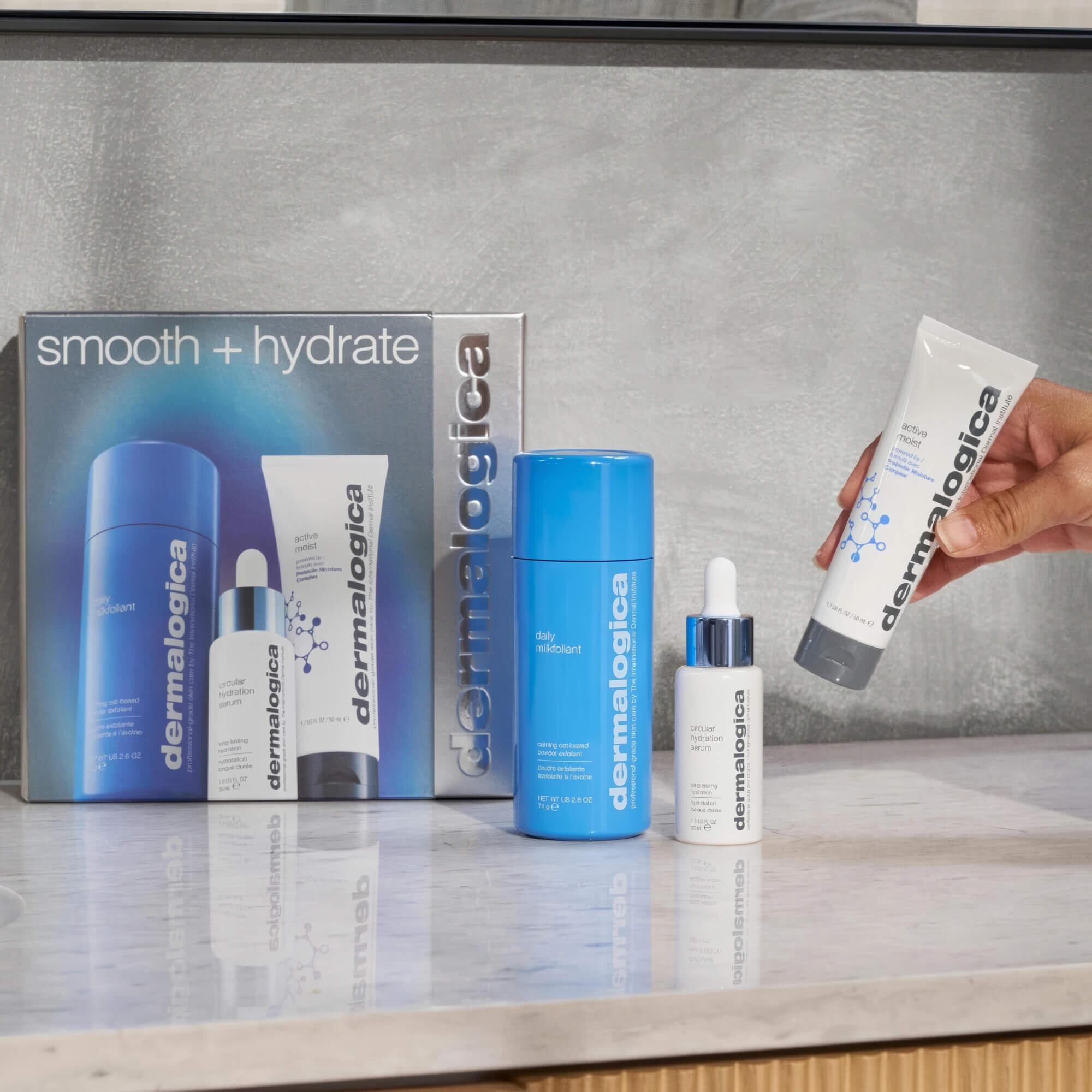 Трио бестселлеров для восстановления и увлажнения кожи Dermalogica Smooth + Hydrate kit 