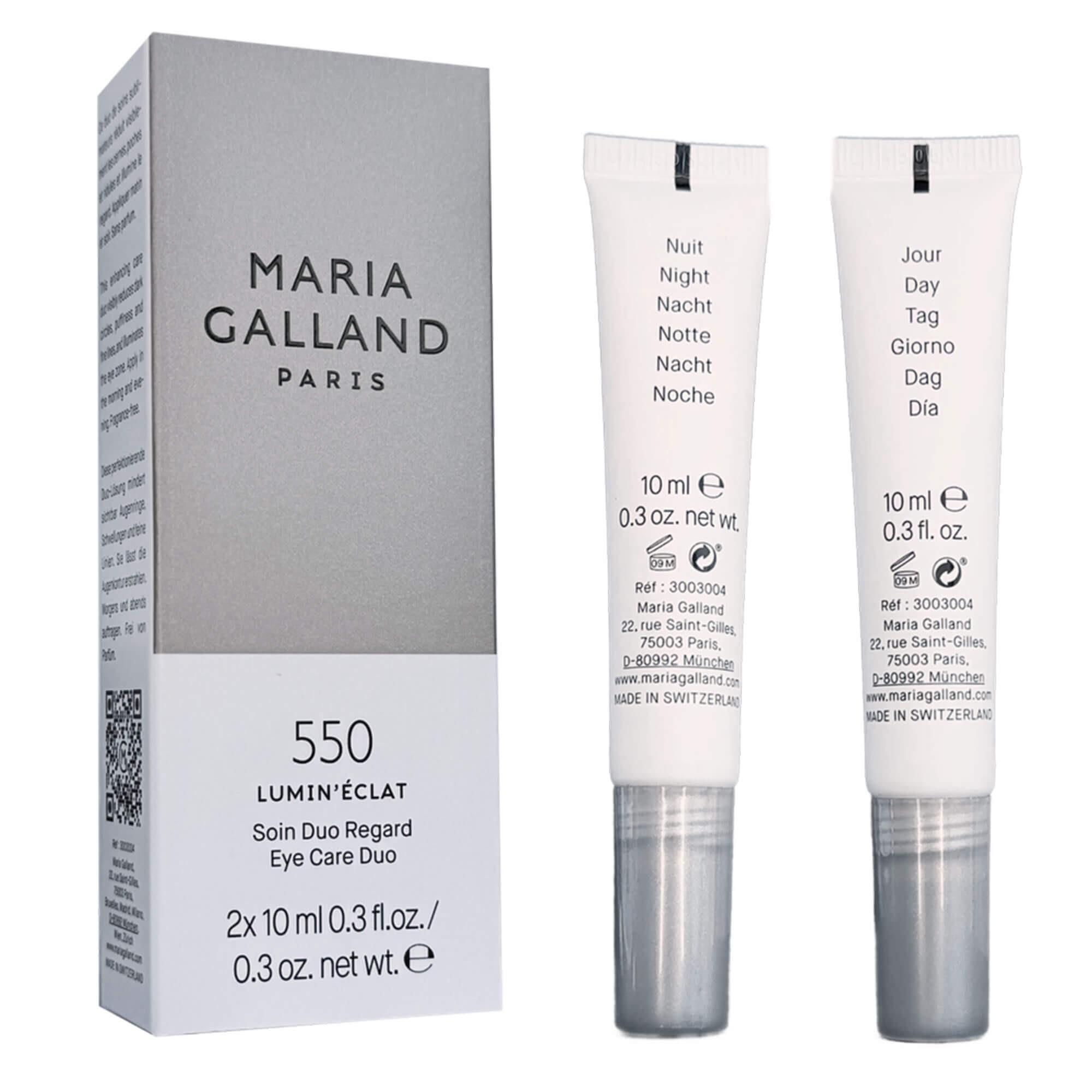Набор ухода за кожей вокруг глаз День и Ночь Maria Galland 550 Lumin’Éclat Eye Contour Duo