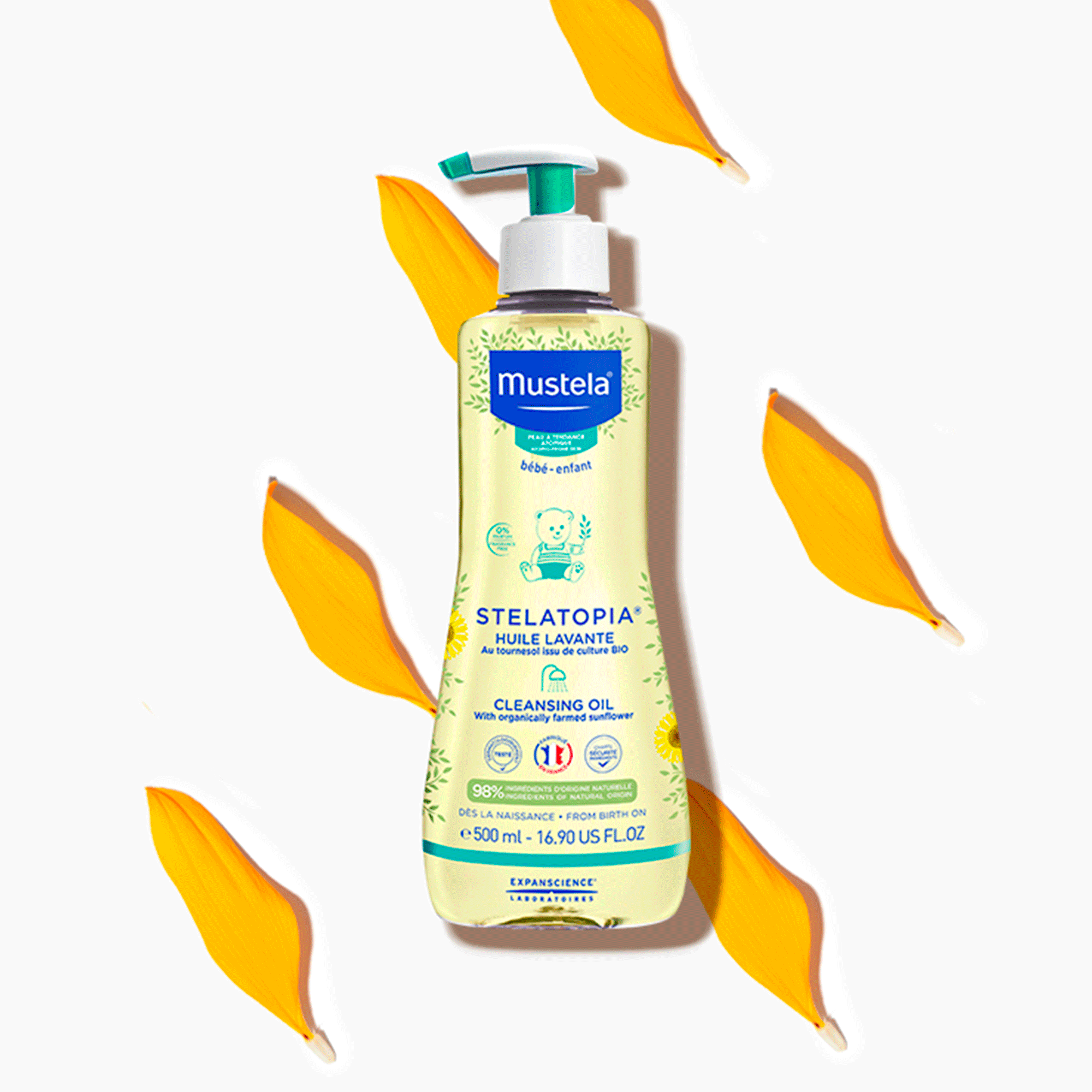 Очищающее масло для апотической кожи Mustela Bebe Stelatopia Cleansing Oil