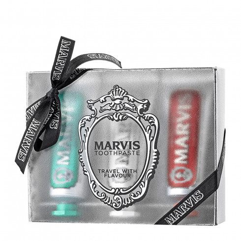 Подарунковий набір із зубними пастами трьох смаків Marvis 3 Flavours Box - Classic, Whitening, Cinnamon