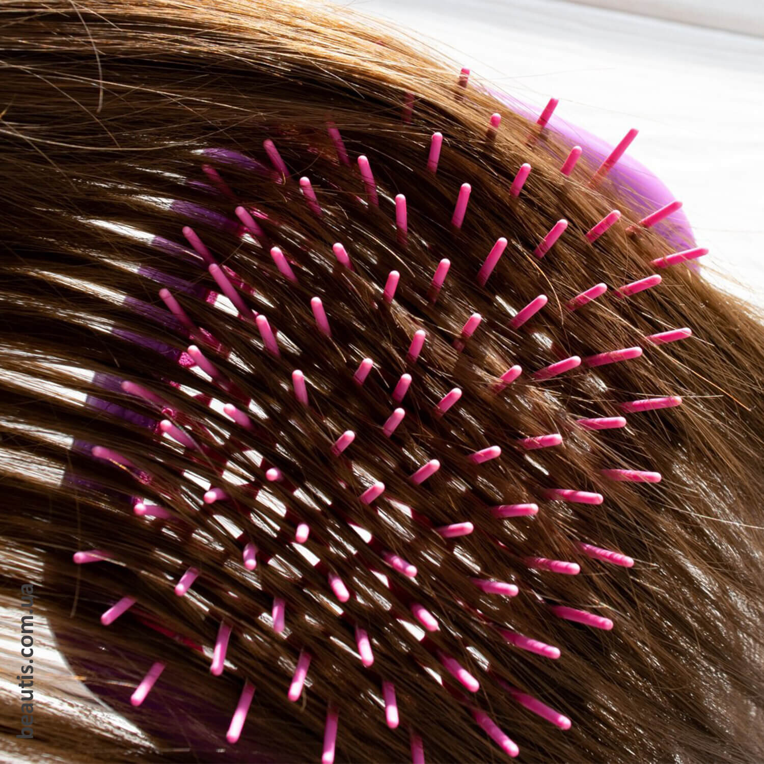 Расческа малиновый и фуксия Janeke Superbrush Standart Raspberry And Purple