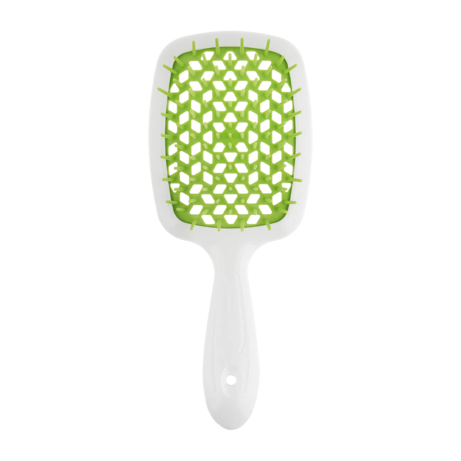 Гребінець білий із зеленим Janeke Superbrush Standart White & Green