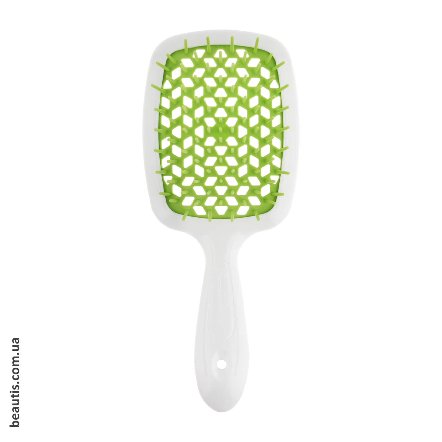 Гребінець білий із зеленим Janeke Superbrush Standart White & Green