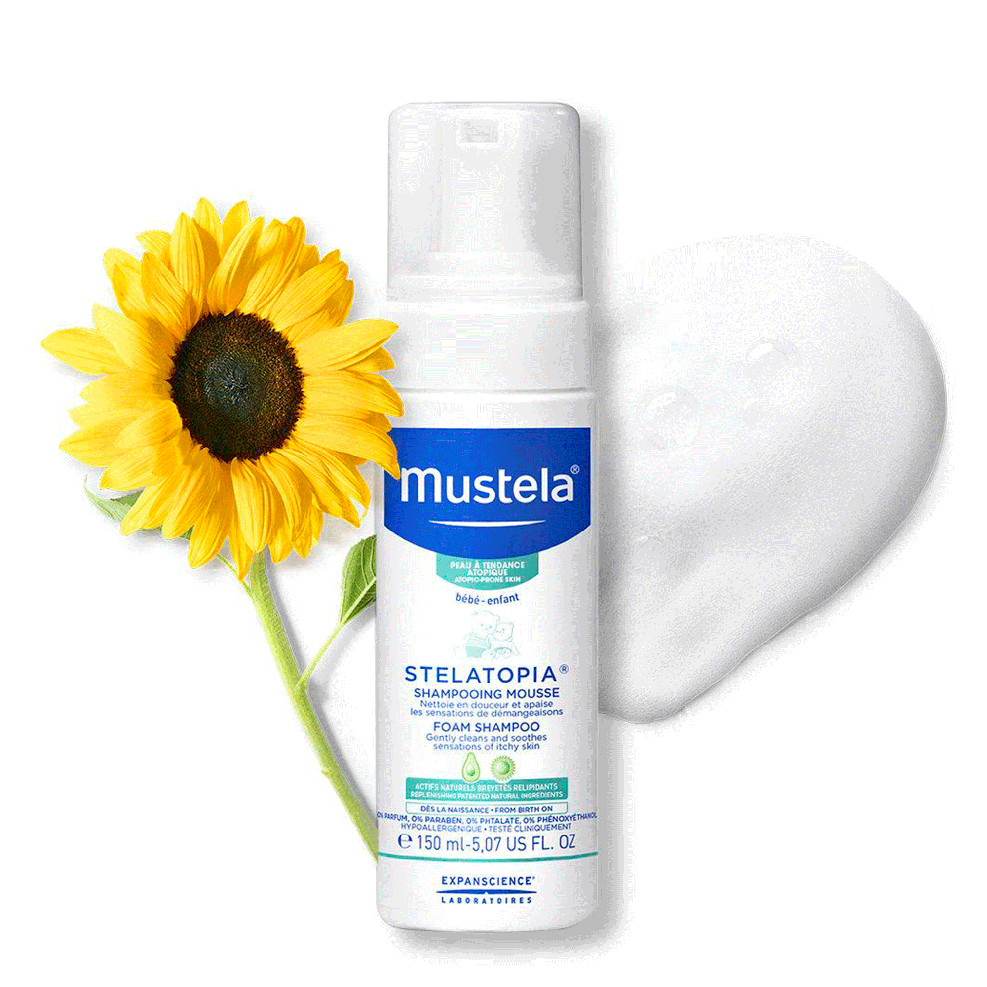 Пенка-шампунь для новорожденных Mustela Stelatopia Foam Shampoo