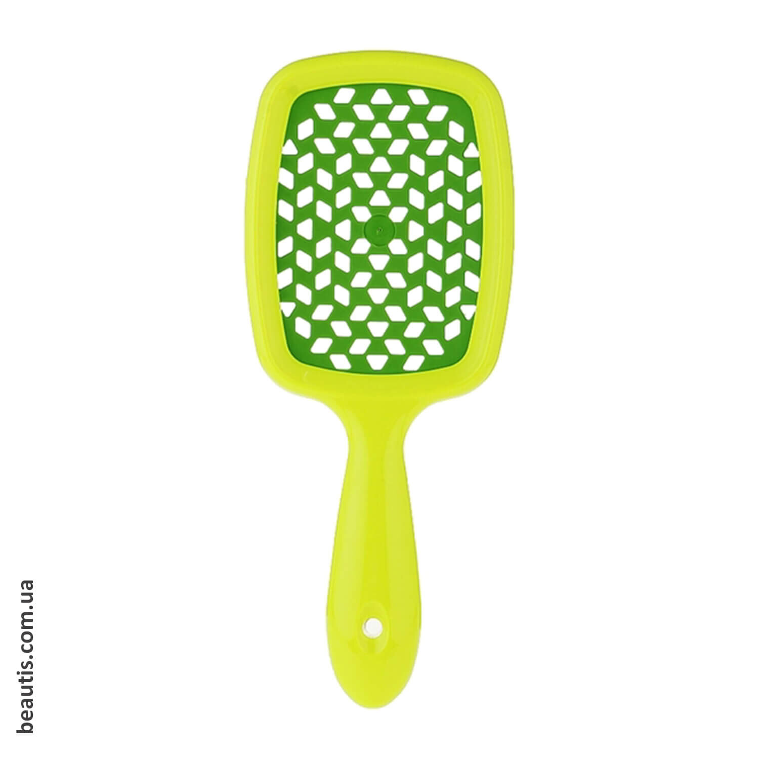 Расческа желтая с зеленым Janeke Superbrush Standart Yellow 