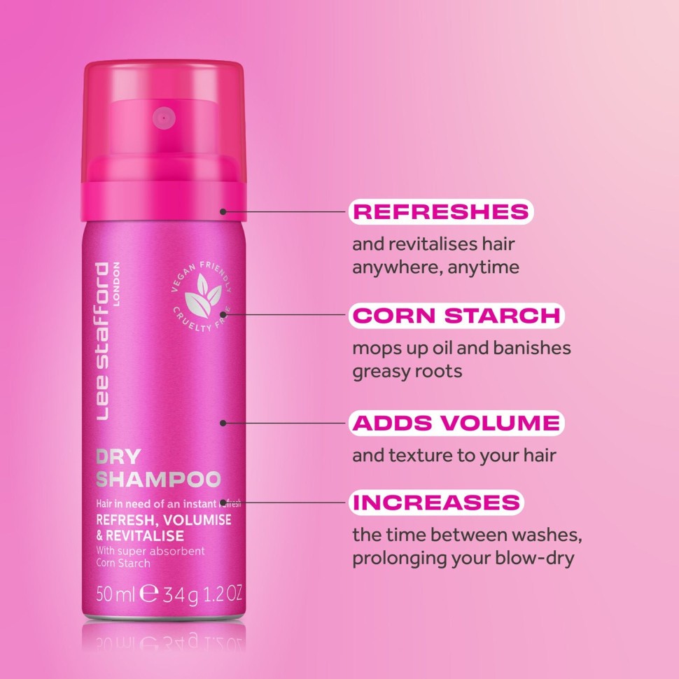 Сухий шампунь міні Lee Stafford Dry Shampoo