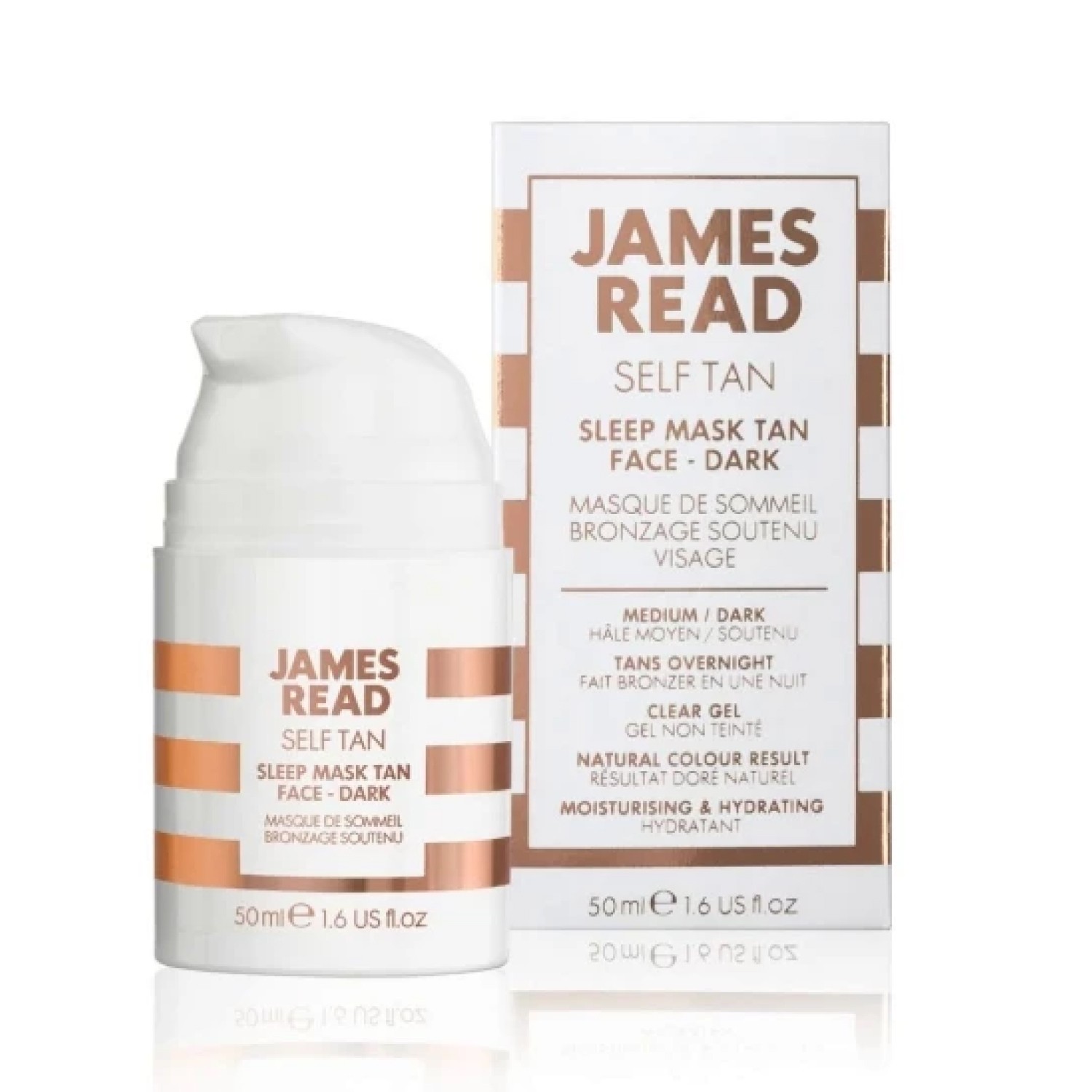 Ночная маска для лица с эффектом загара James Read Sleep Mask Tan Face Dark