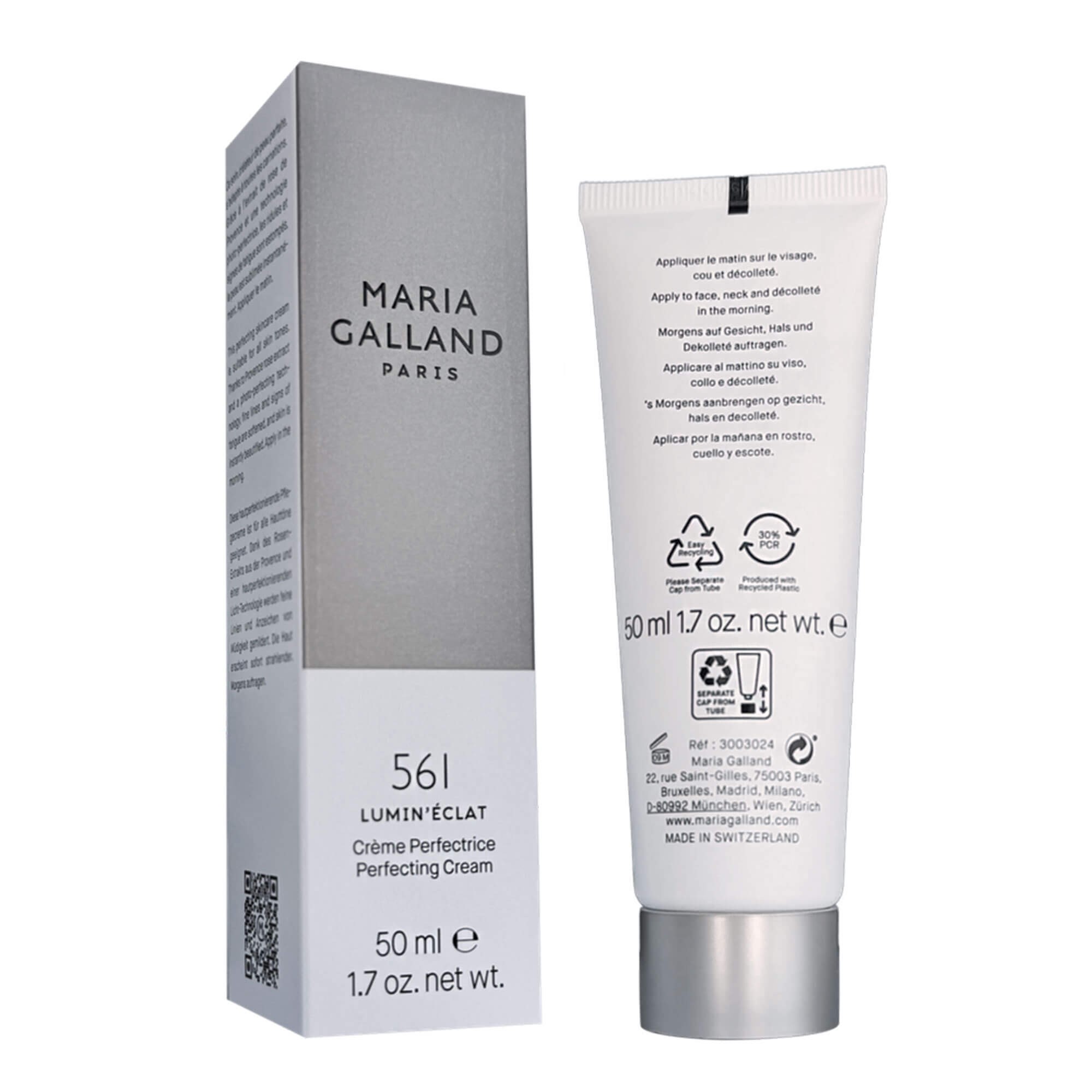 Вдосконалюючий крем для обличчя Maria Galland 561 Lumin’Éclat Perfecting Cream
