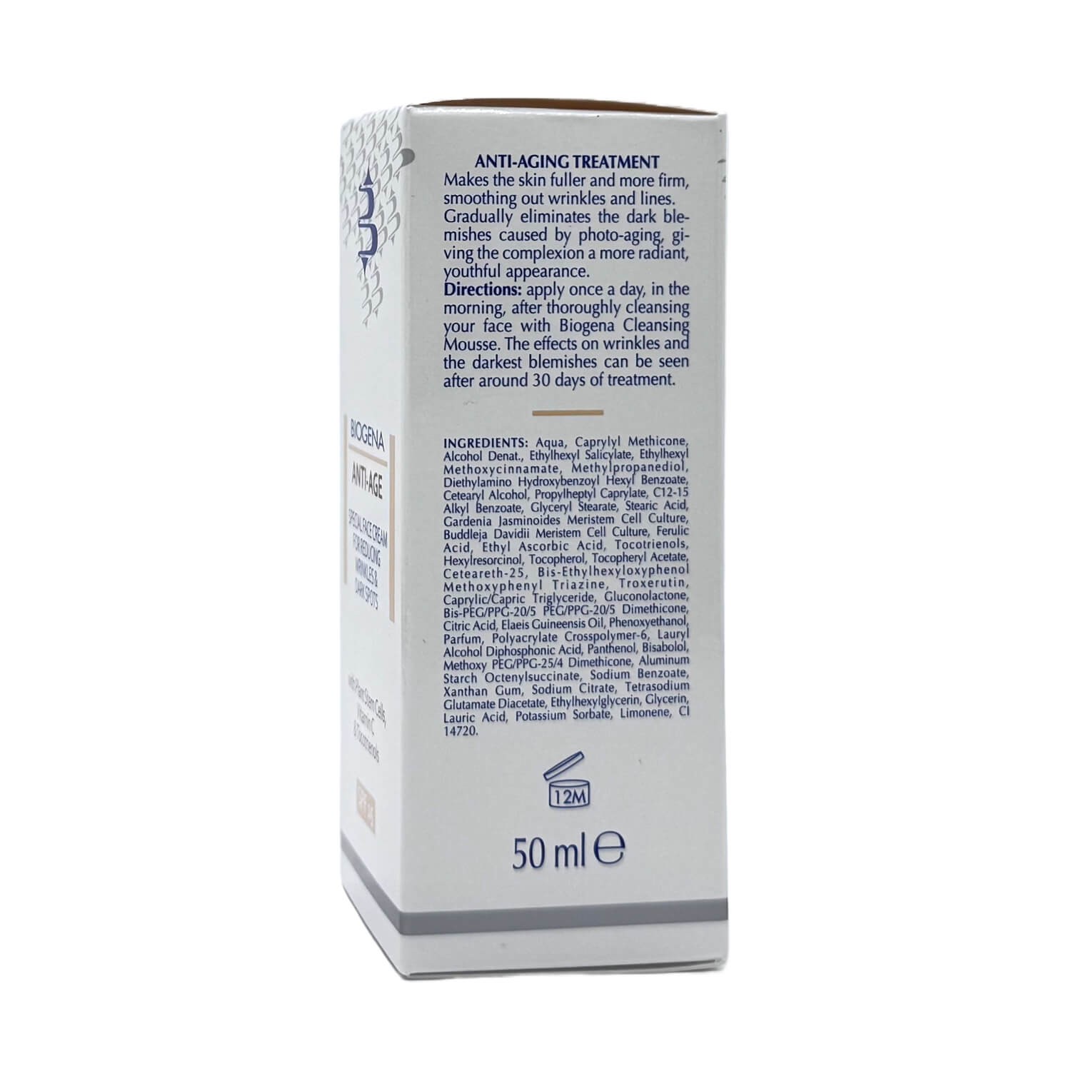 Крем против морщин и пигментных пятен Biogena Anti-Age SPF15 