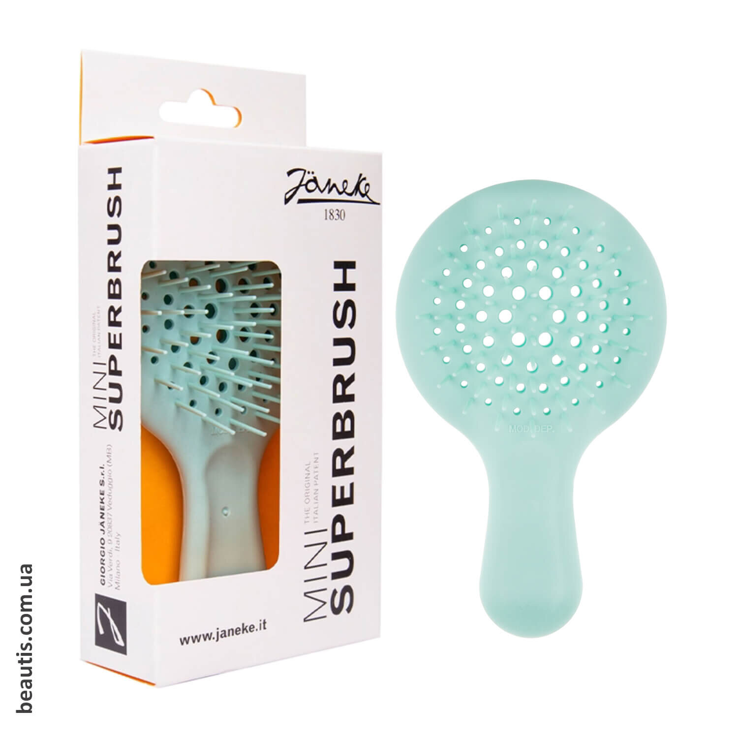 Міні гребінець ніжно блакитний Janeke MINI Superbrush Tiffany