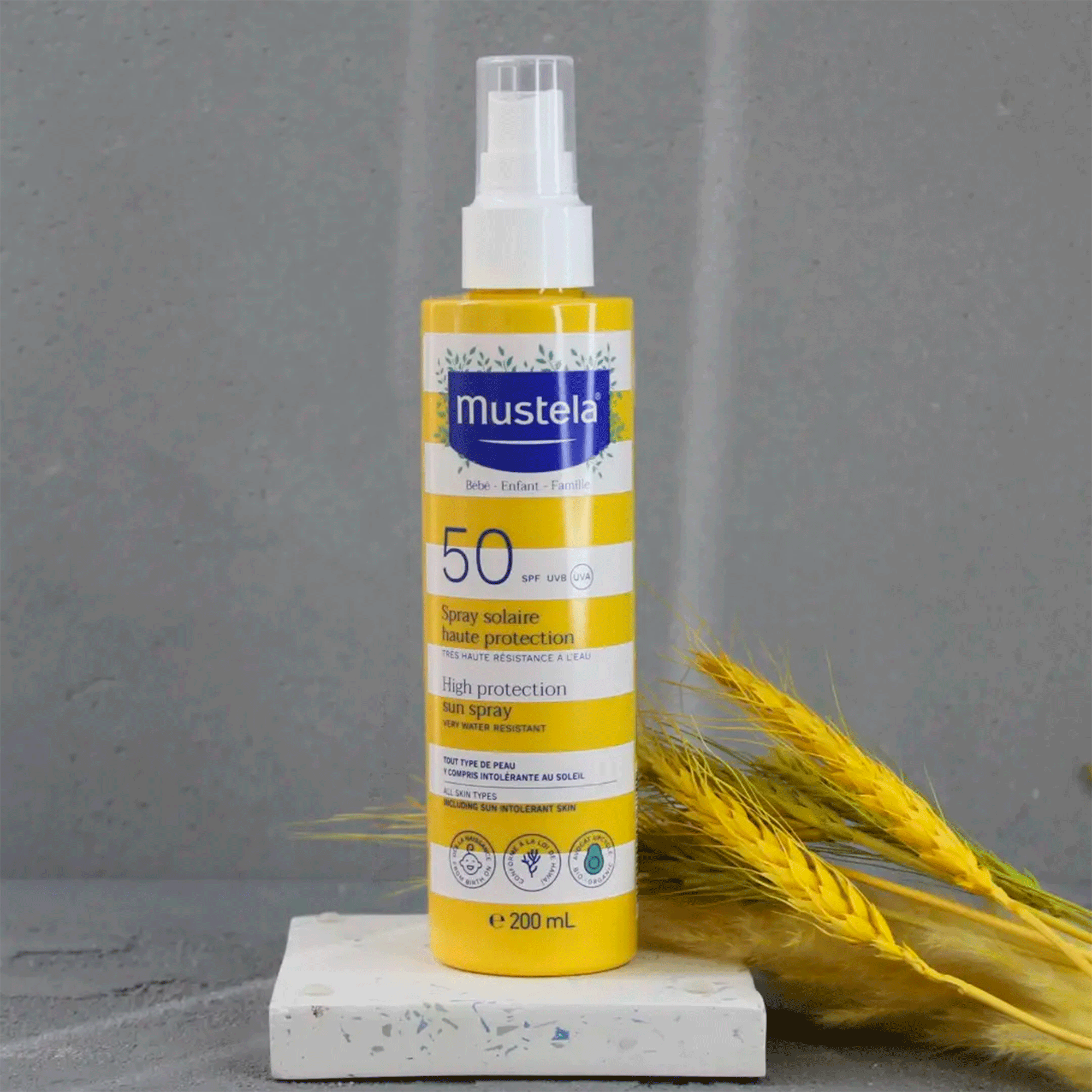 Солнцезащитный спрей Mustela High protection Sun spray SPF50+