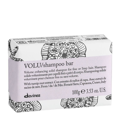 Твердий шампунь для додання обсягу тонким і ослабленим волоссю Davines VOLU Shampoo Bar