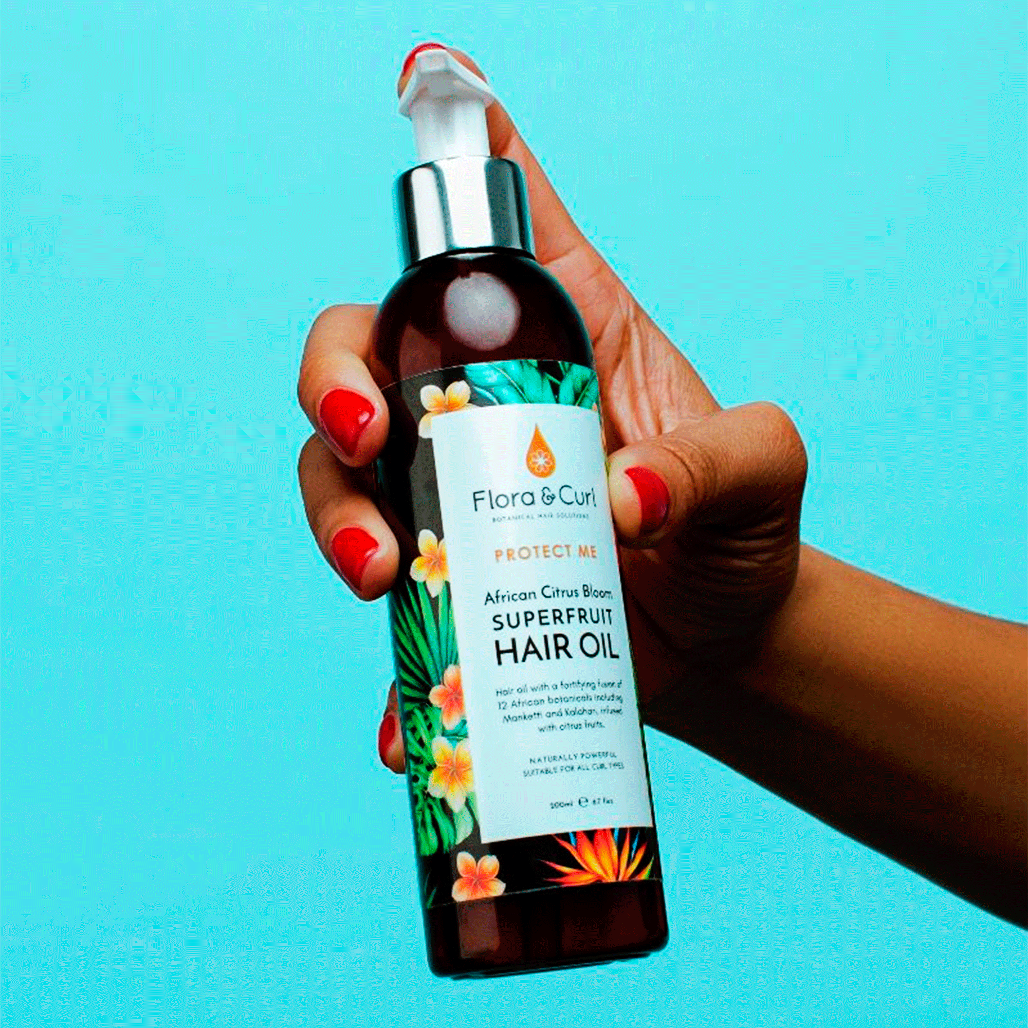 Олія для волосся Flora Curl Protect Me African Citrus Superfruit Hair Oil