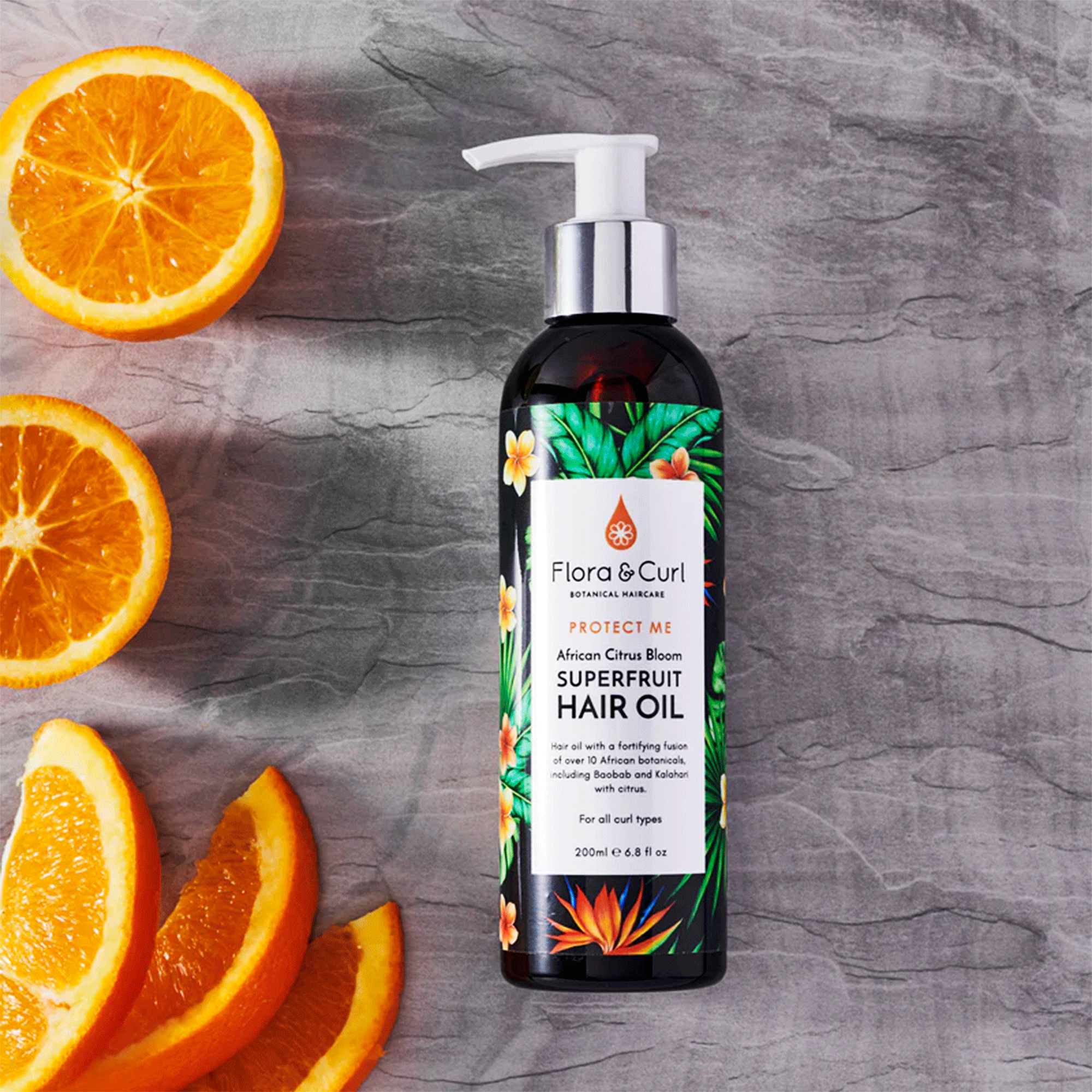 Олія для волосся Flora Curl Protect Me African Citrus Superfruit Hair Oil