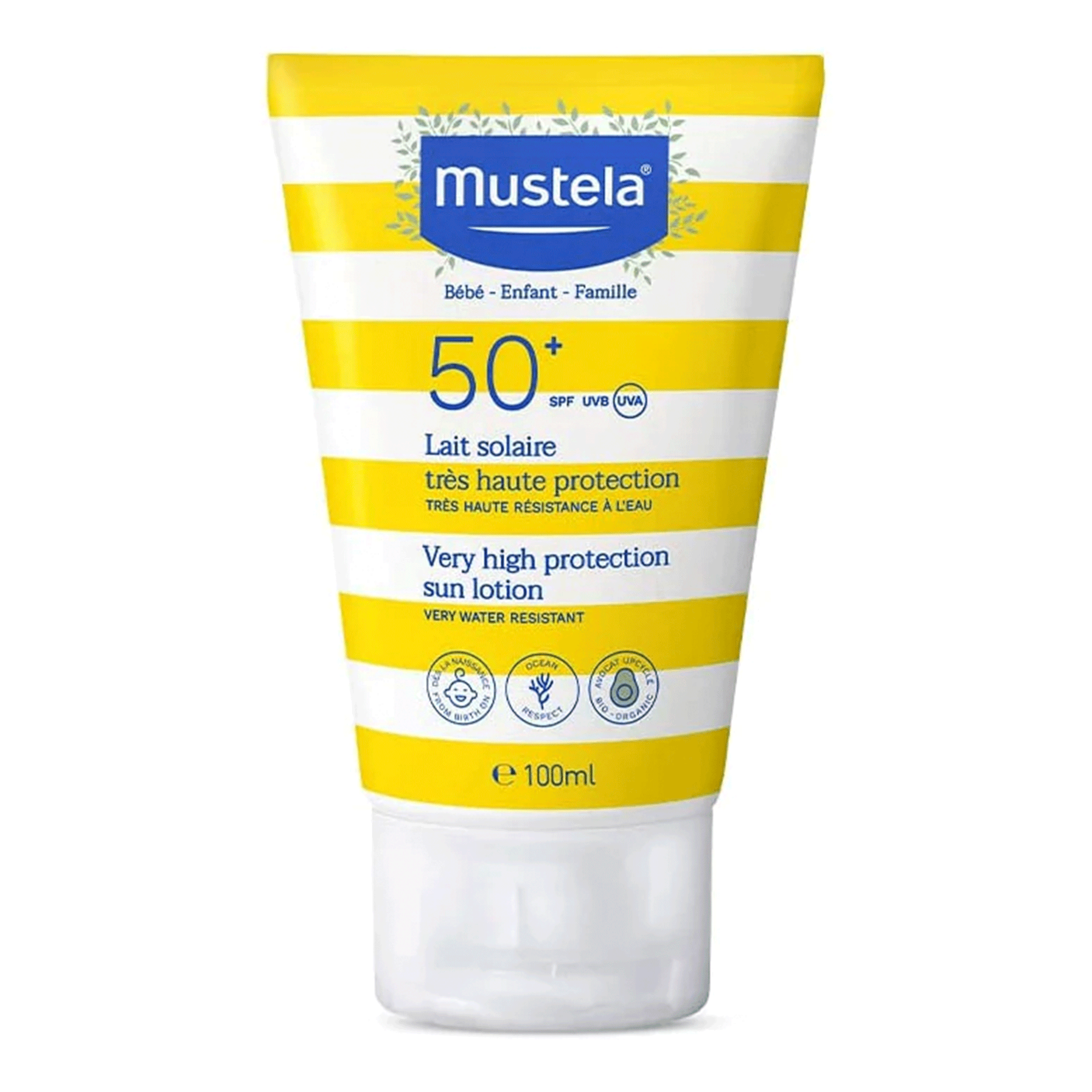 Детский солнцезащитный лосьон для лица и тела Mustela Very High Protection Sun Lotion SPF50+
